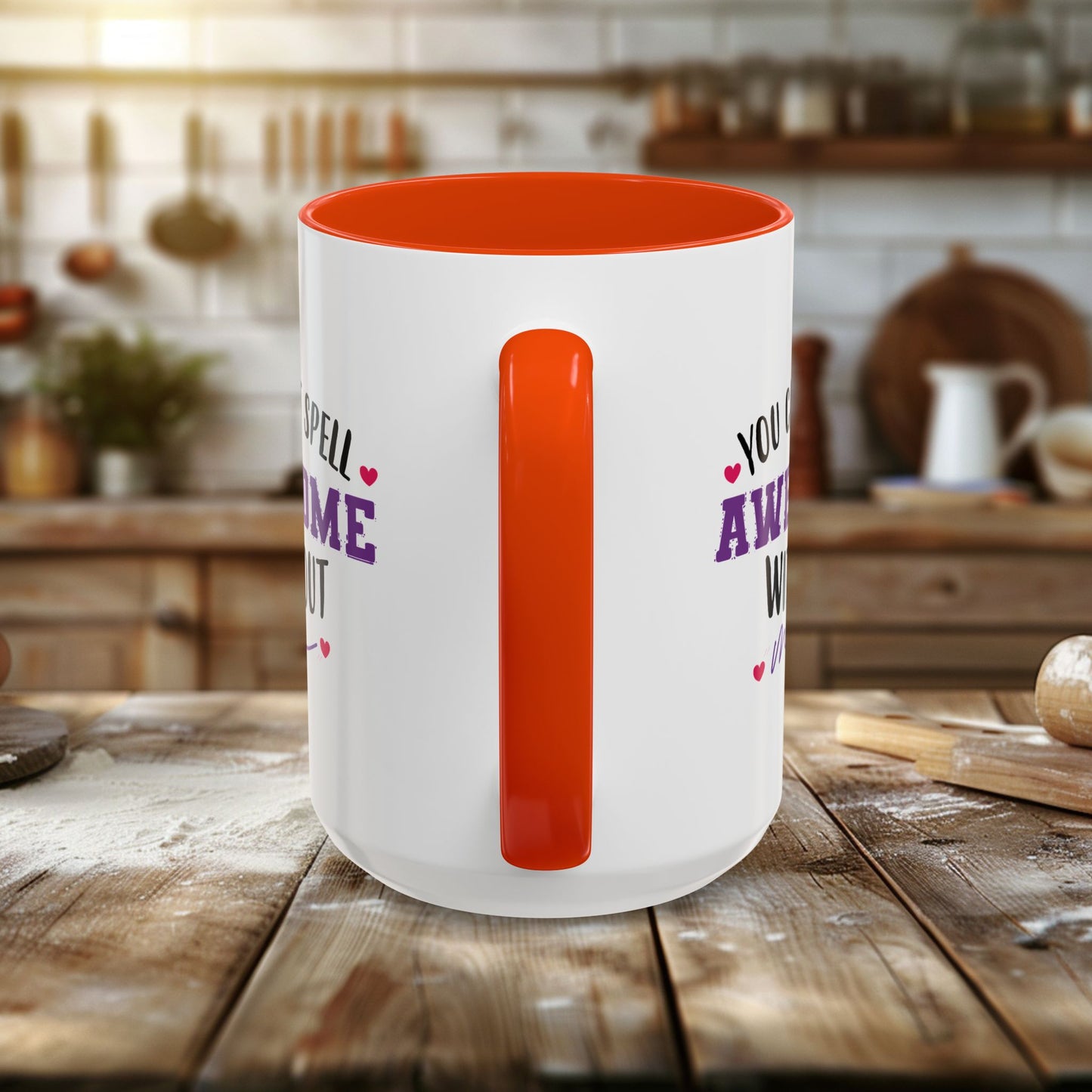 colorful mugs (11oz, 15oz) - you can’t spell awesome without me - funny confidence quote