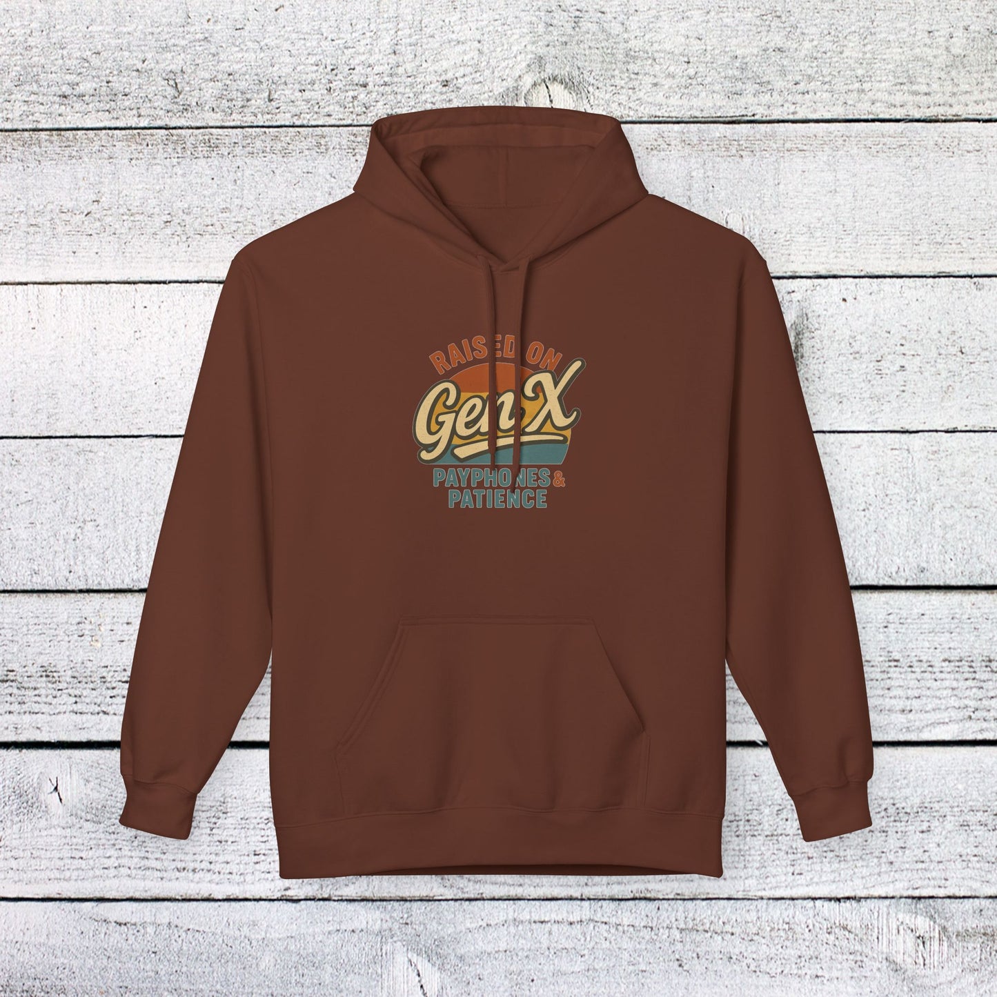 unisex softstyle hoodie - raised on gen x design