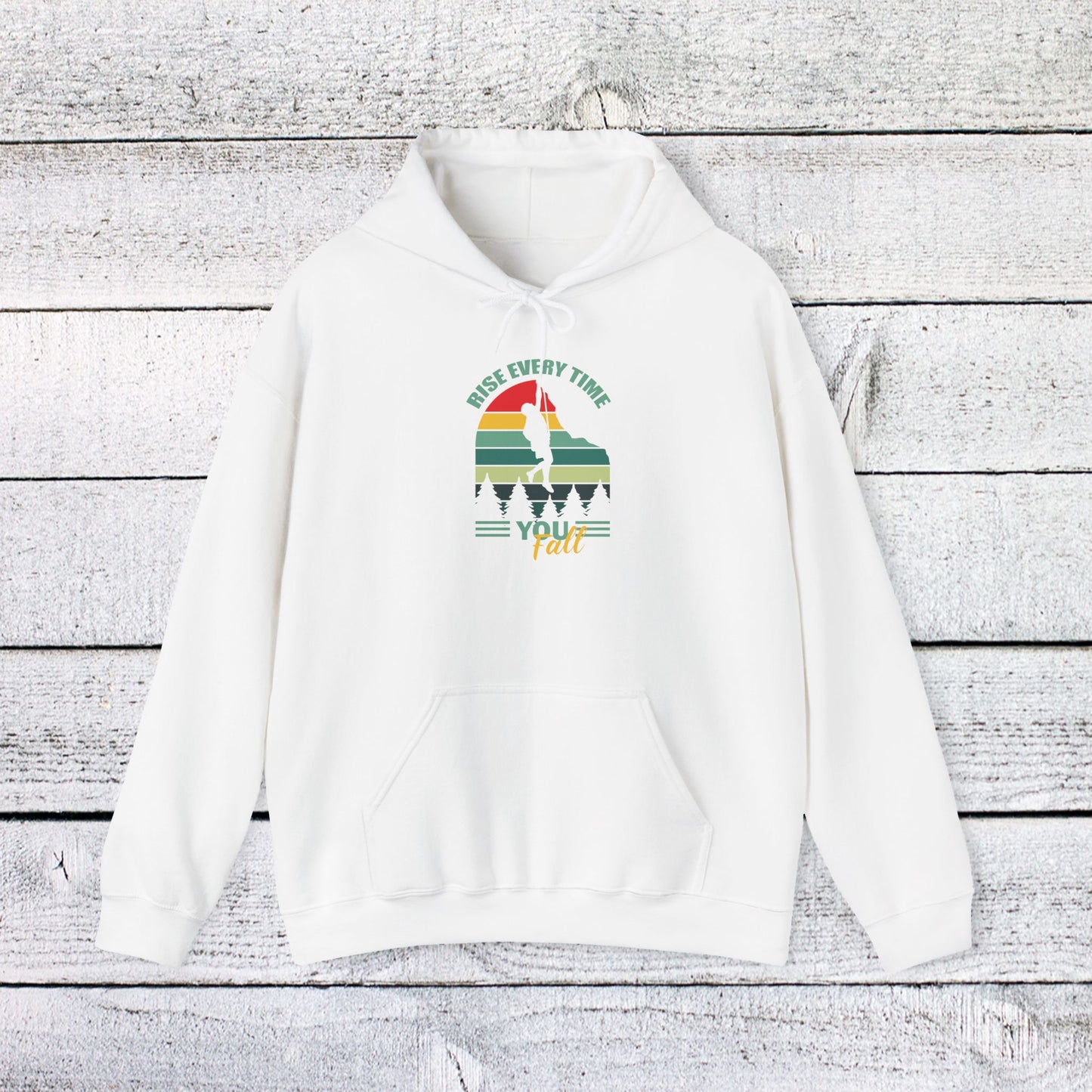 unisex heavy blend™ hooded sweatshirt - rise every time you fall - resilience quote