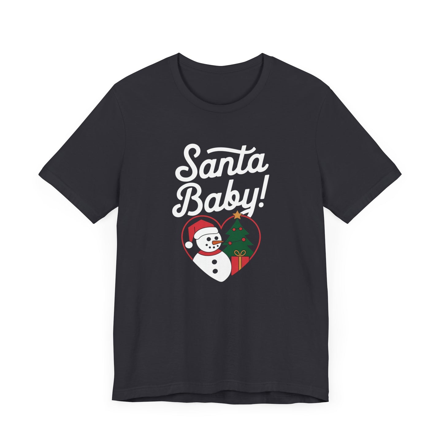 men & women christmas t-shirt. santa baby. unisex christmas t-shirt.