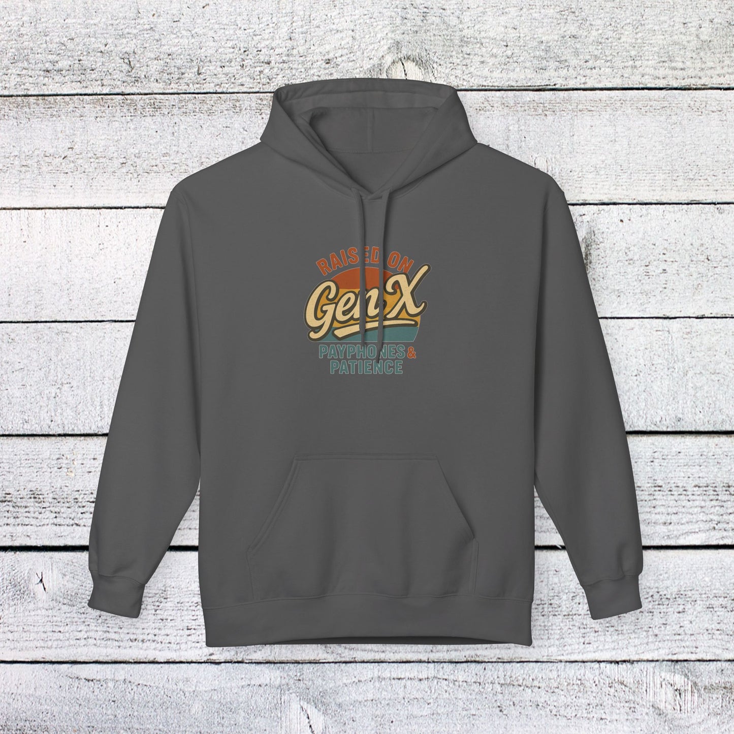 unisex softstyle hoodie - raised on gen x design