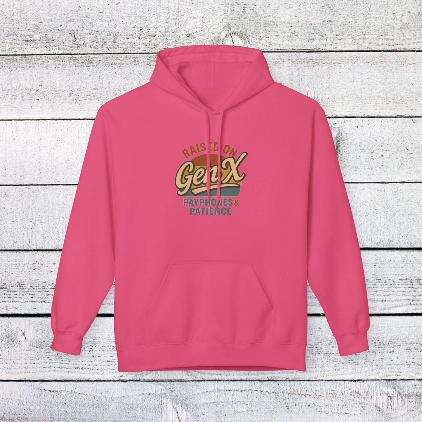 unisex softstyle hoodie - raised on gen x design