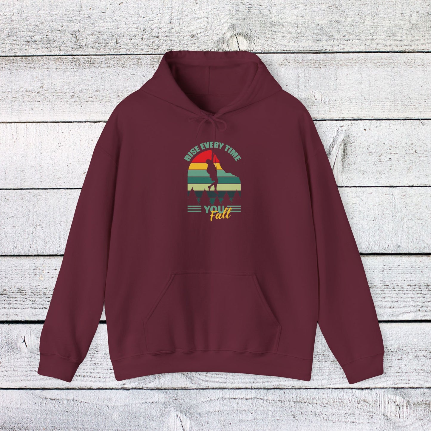 unisex heavy blend™ hooded sweatshirt - rise every time you fall - resilience quote