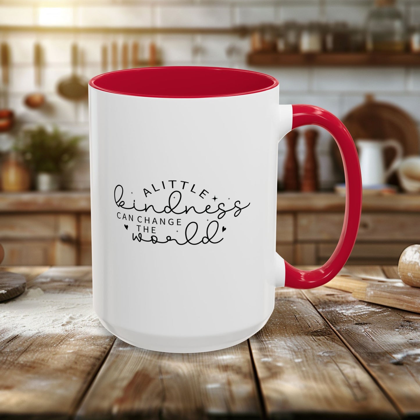 colorful mugs (11oz, 15oz) - a little kindness can change the world - positive quote
