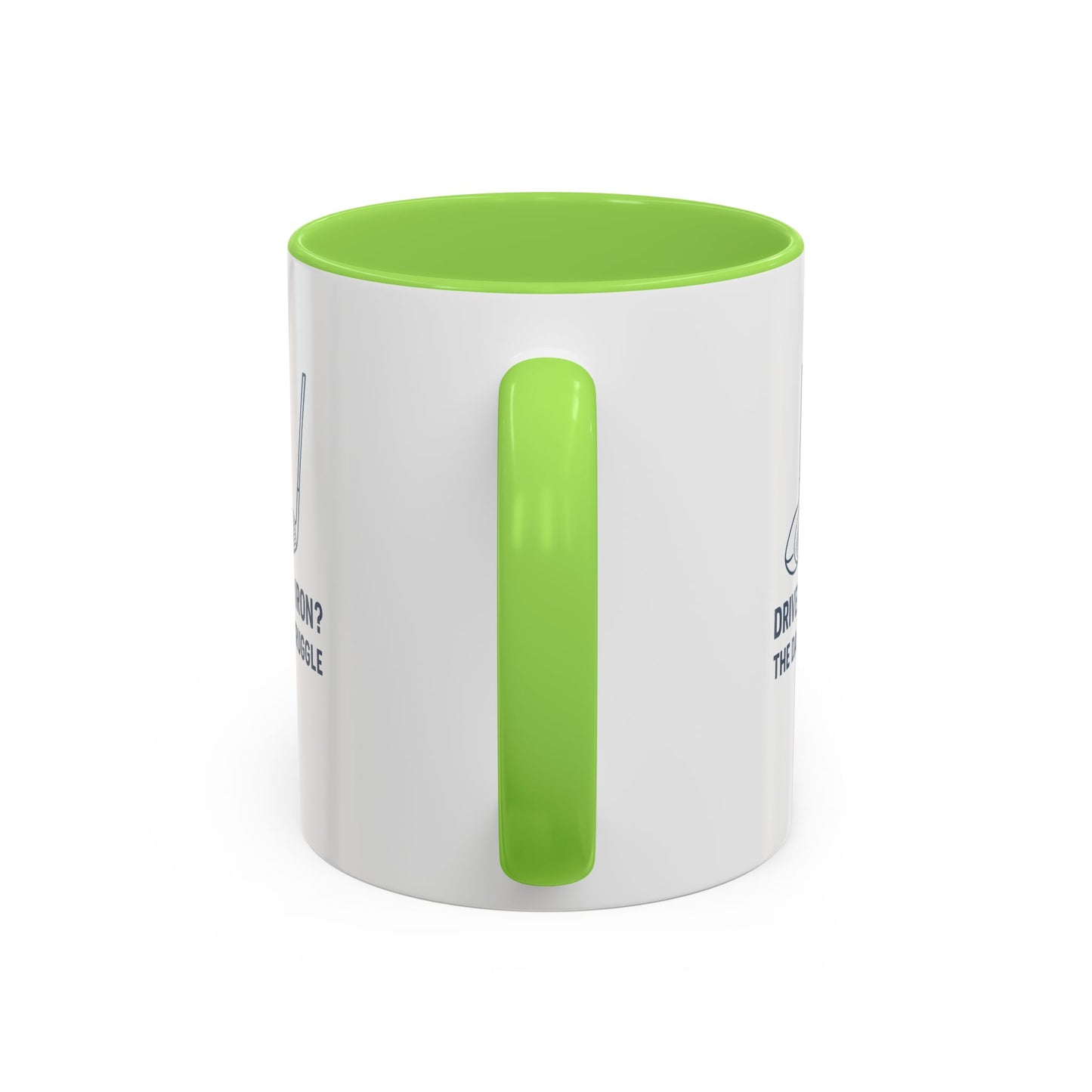 colorful golf mug - driver or iron? the daily struggle