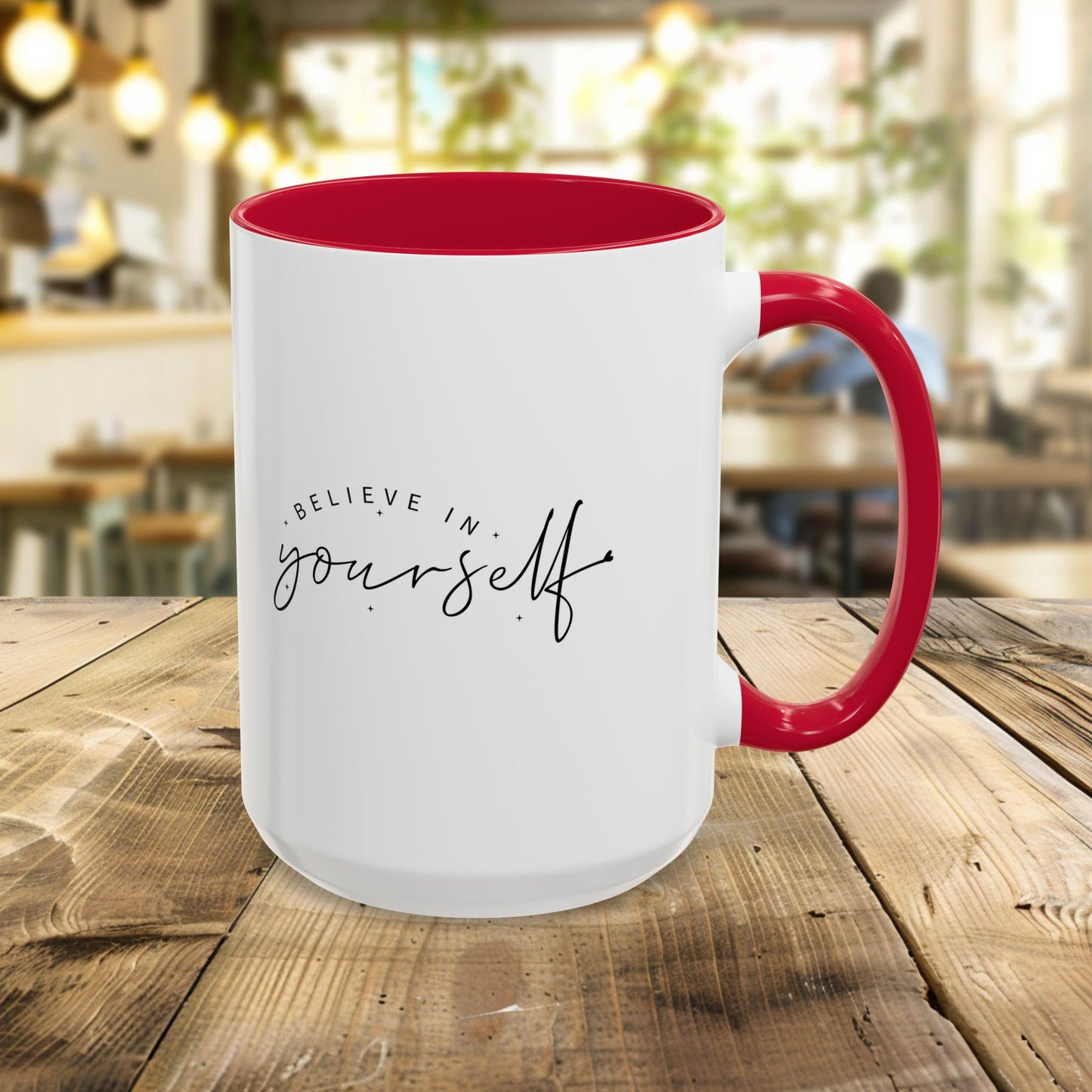 colorful inspirational mug - believe in yourself
