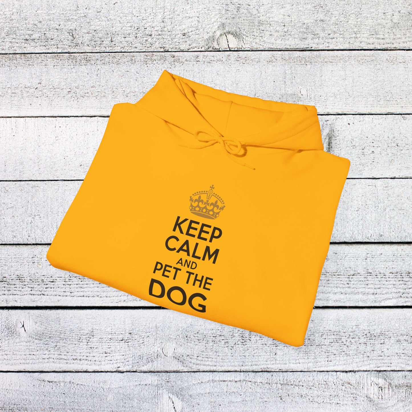 unisex heavy blend™ hooded sweatshirt - keep calm and pet the dog | funny dog lover gift | cute pet quote design