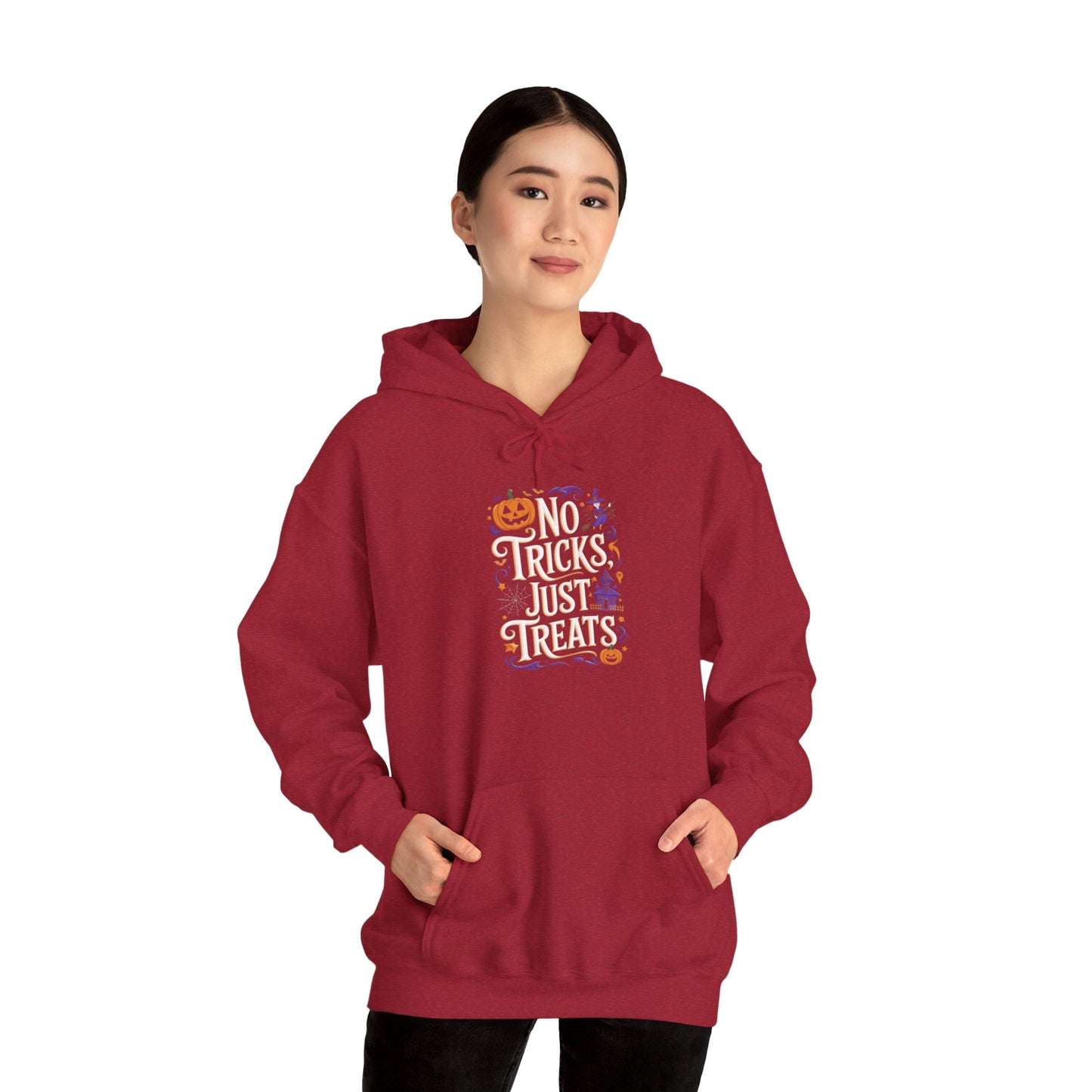 unisex hoodie - halloween hoodie -no tricks just treats!