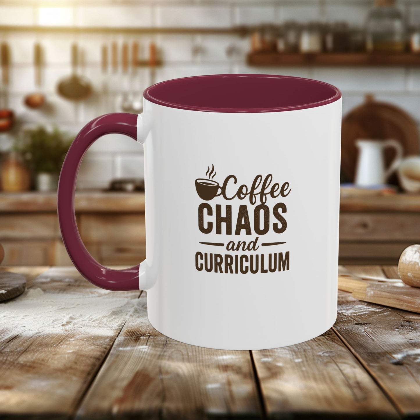 colorful coffee mug - perfect for teachers | teachers with attitude | coffee chaos and curriculum