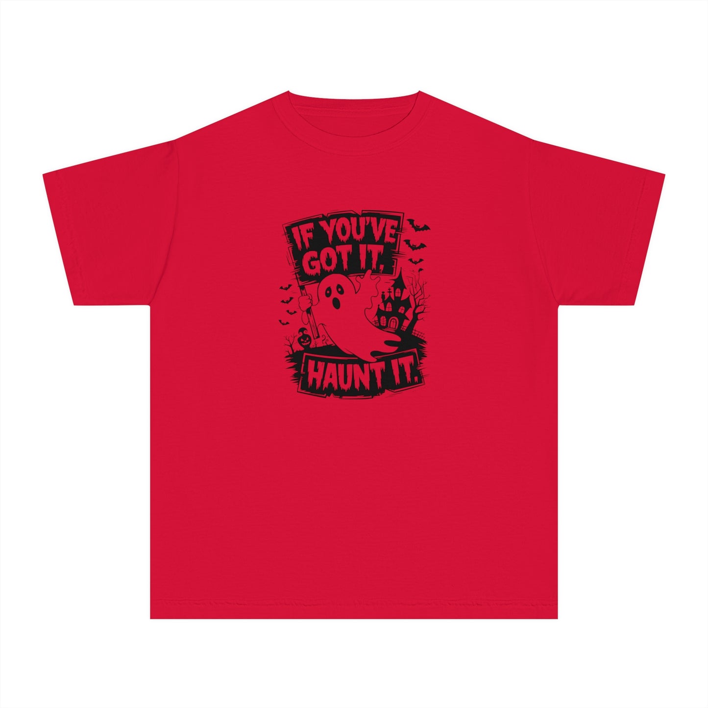 youth t-shirt, youth halloween t-shirt, if you've got it haunt it!