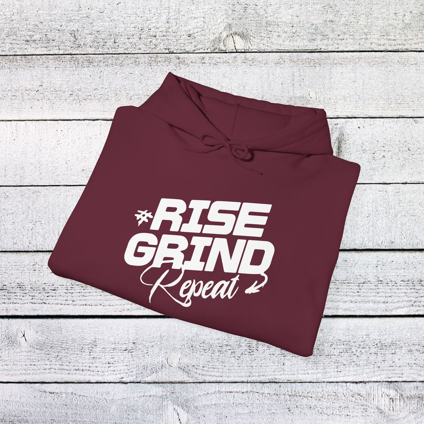 unisex heavy blend™ hooded sweatshirt - rise, grind, repeat - hustle daily motivation