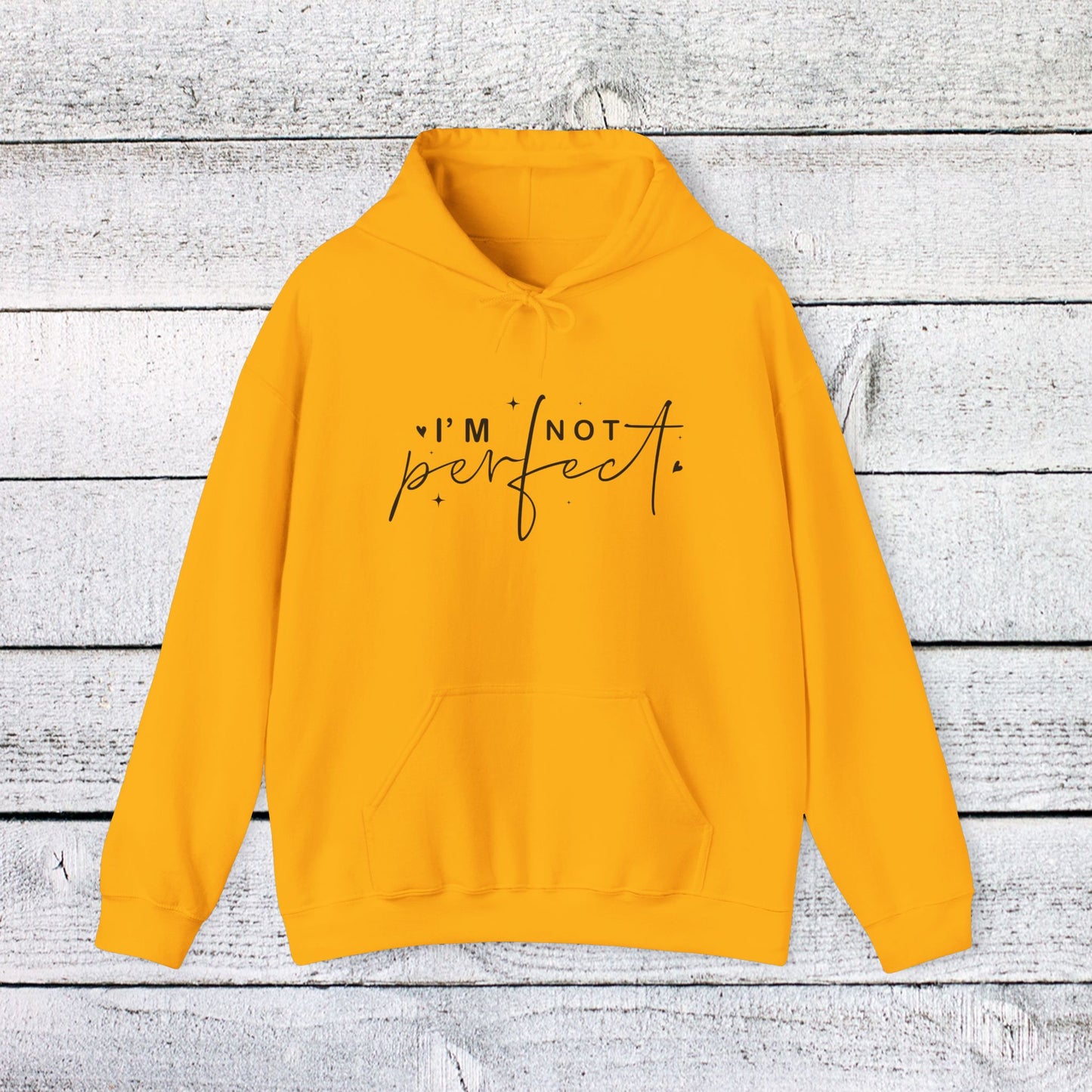 unisex heavy blend™ hooded sweatshirt - i’m not perfect - self-acceptance quote