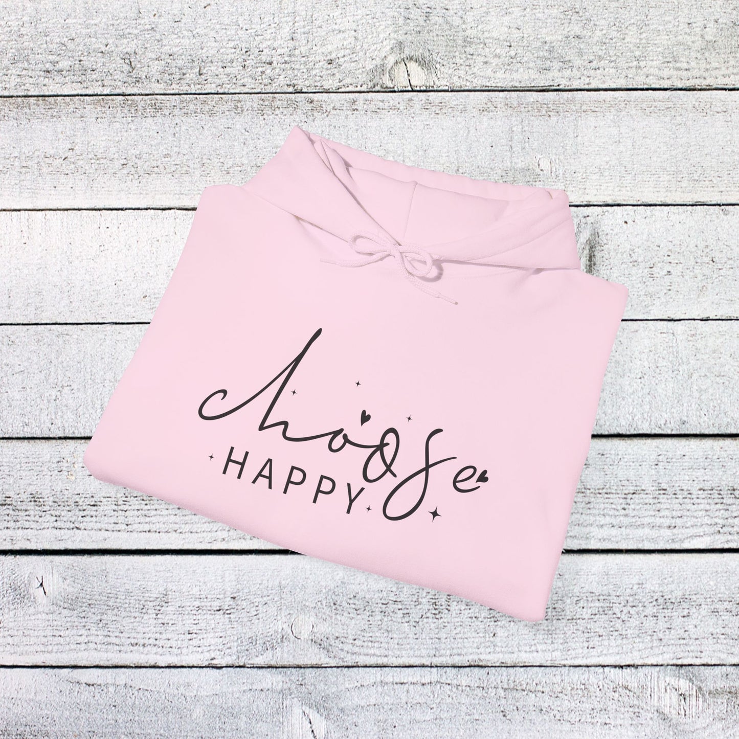 unisex heavy blend™ hooded sweatshirt - choose happy - positive mindset quote