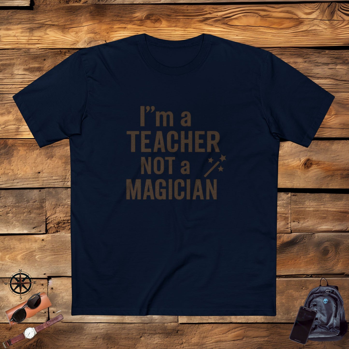 men's stable tee - i'm a teacher not a magician. teachers with attitude.