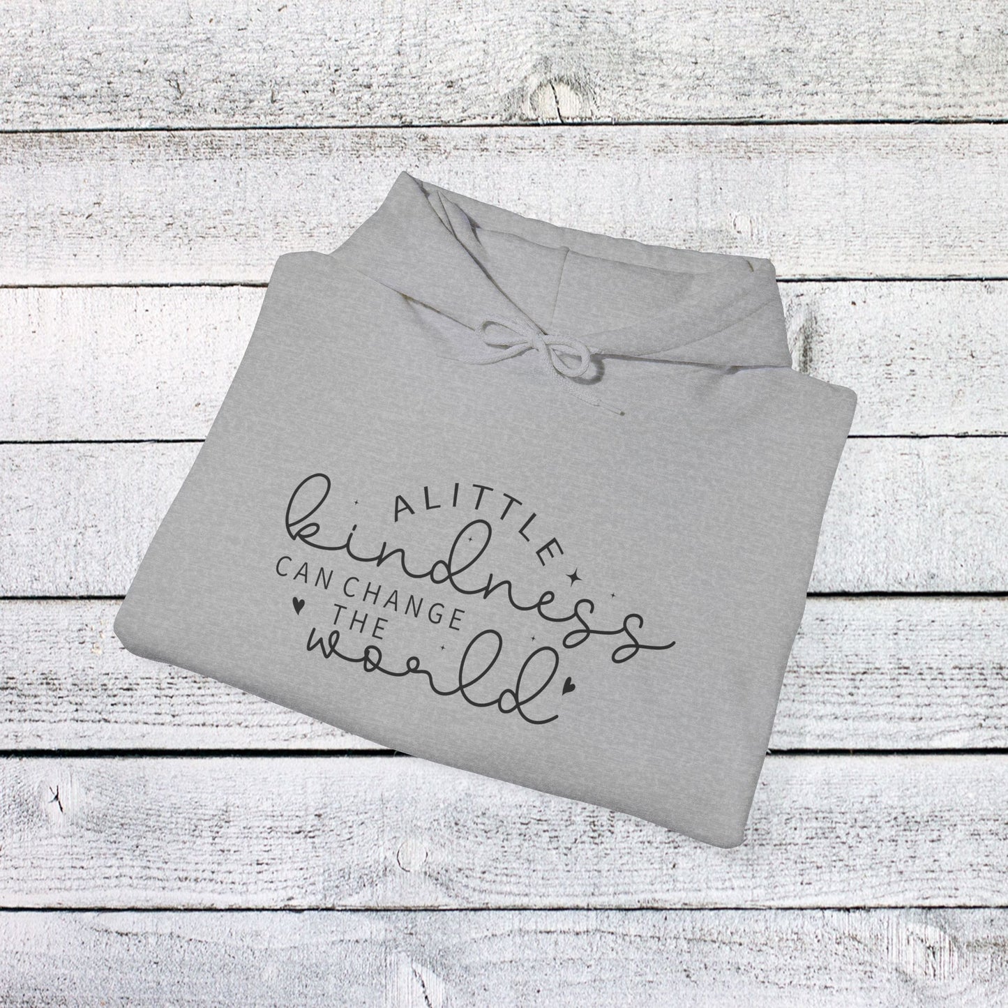 unisex heavy blend™ hooded sweatshirt - a little kindness can change the world - positive quote
