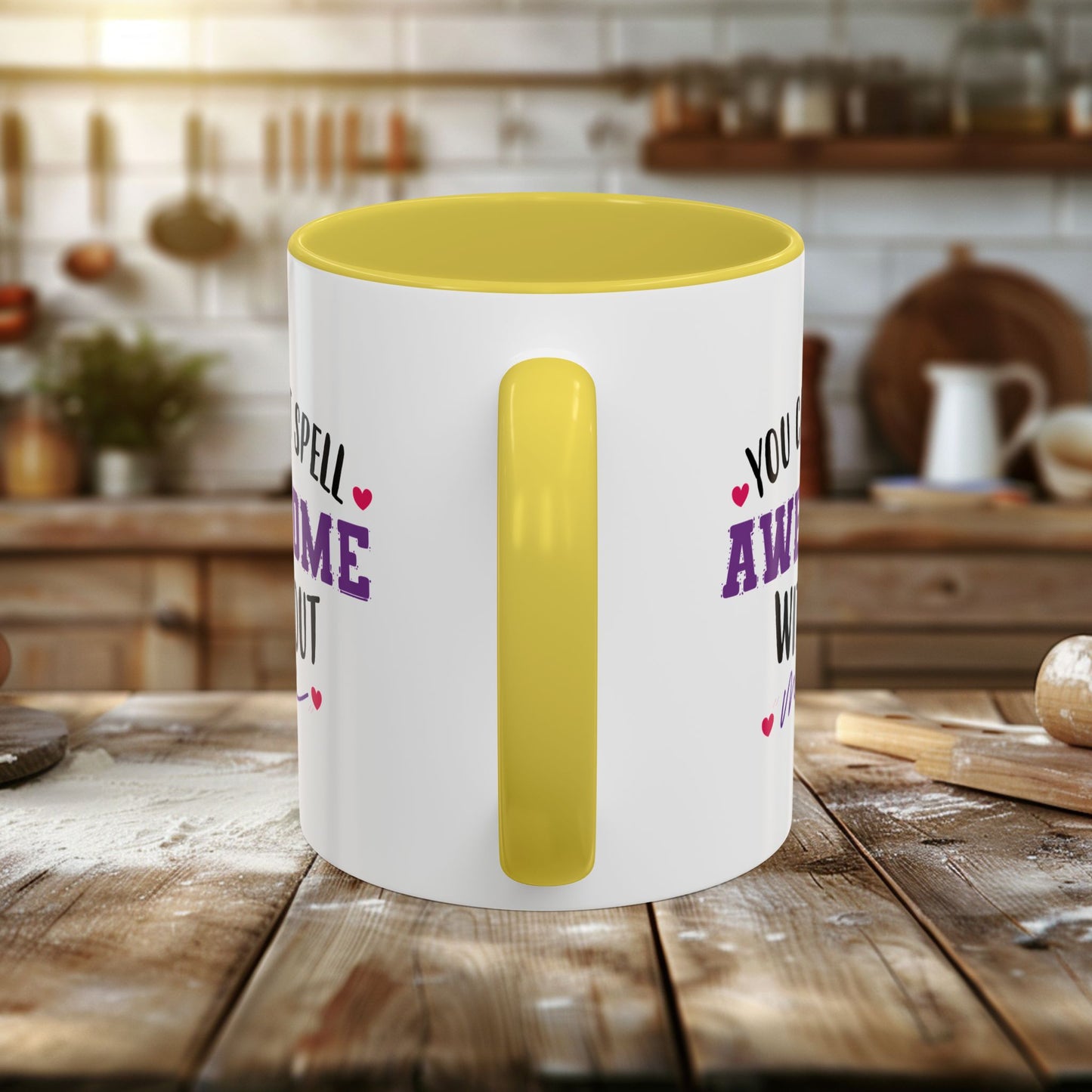colorful mugs (11oz, 15oz) - you can’t spell awesome without me - funny confidence quote