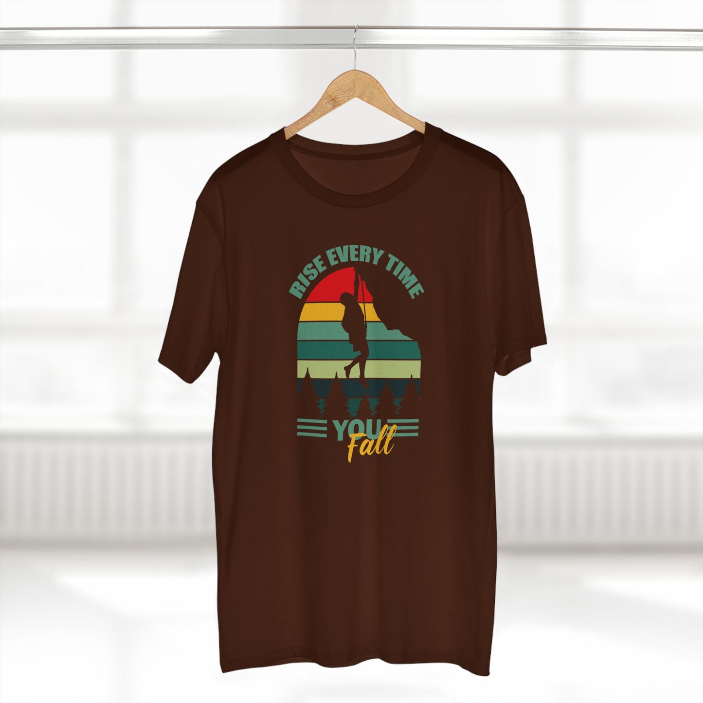 adult staple tee - rise every time you fall - resilience quote