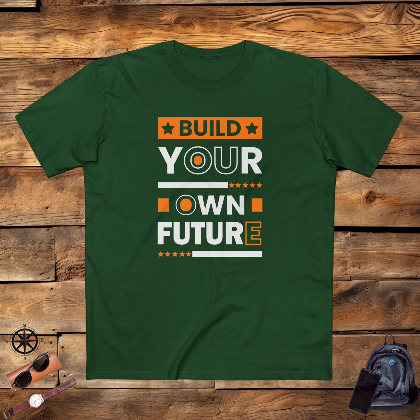 adult staple tee - build your own future - empowerment message