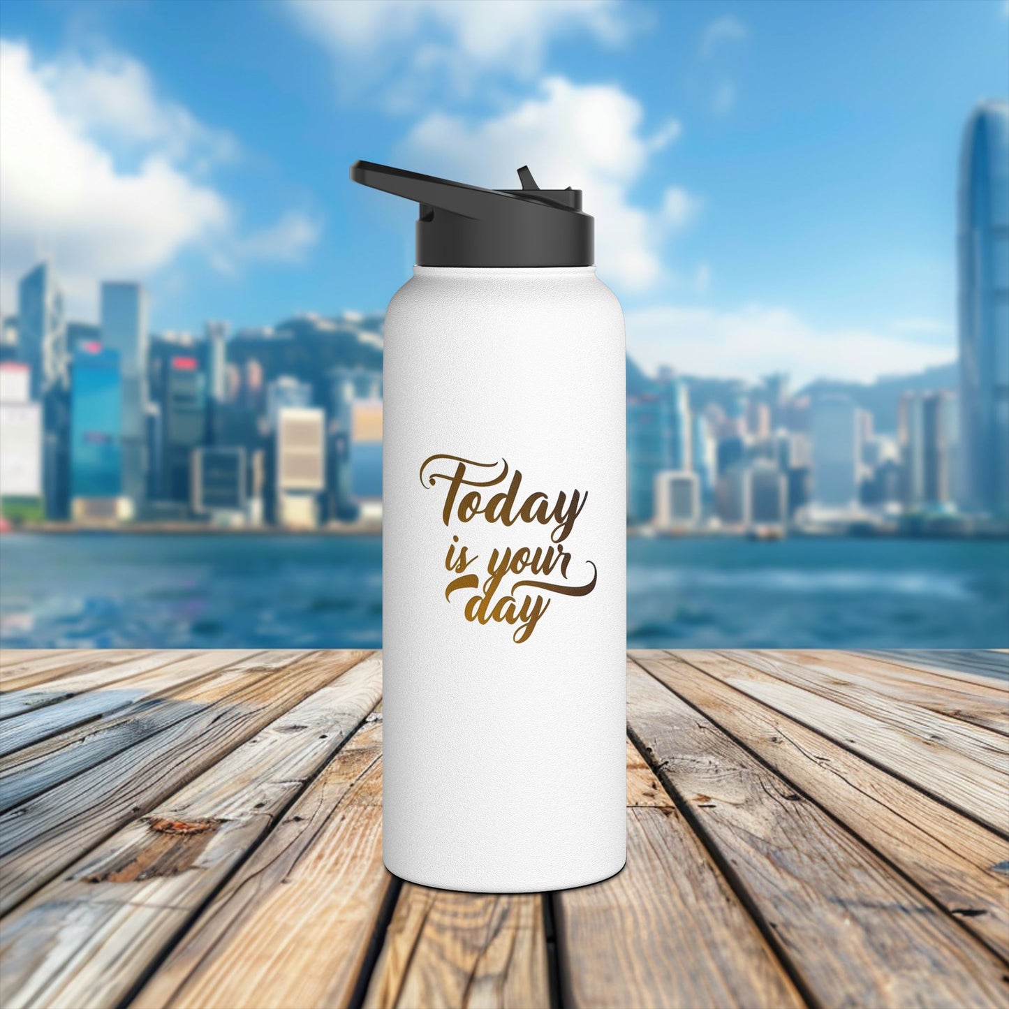 eco-friendly stainless steel water bottle - stay hydrated in style