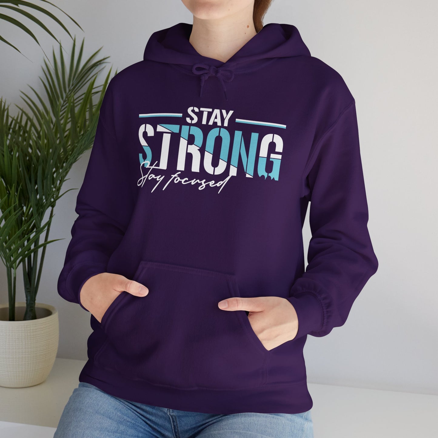 unisex heavy blend™ hooded sweatshirt - stay strong - simple motivation design