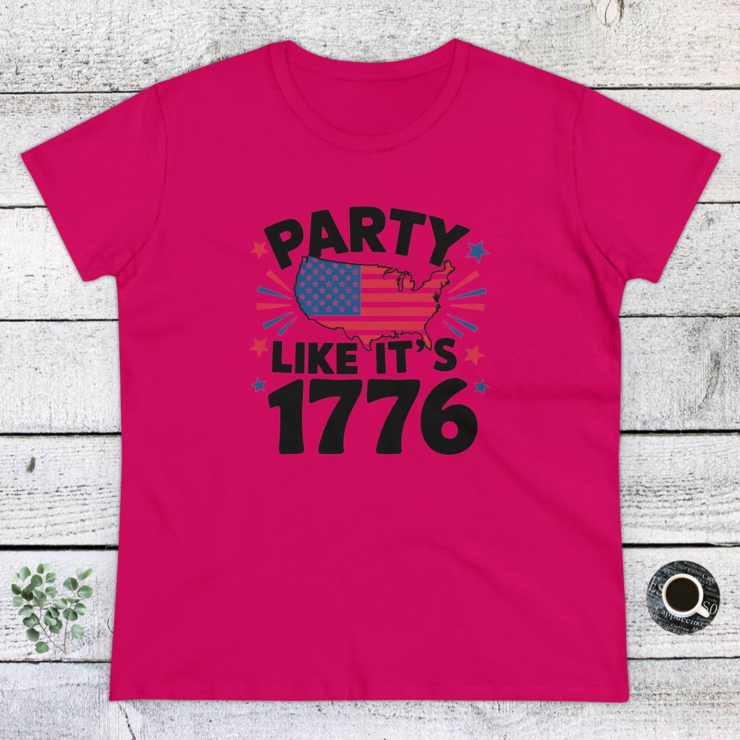 women's t-shirt, women's tee, funny gift, party like its 1776!