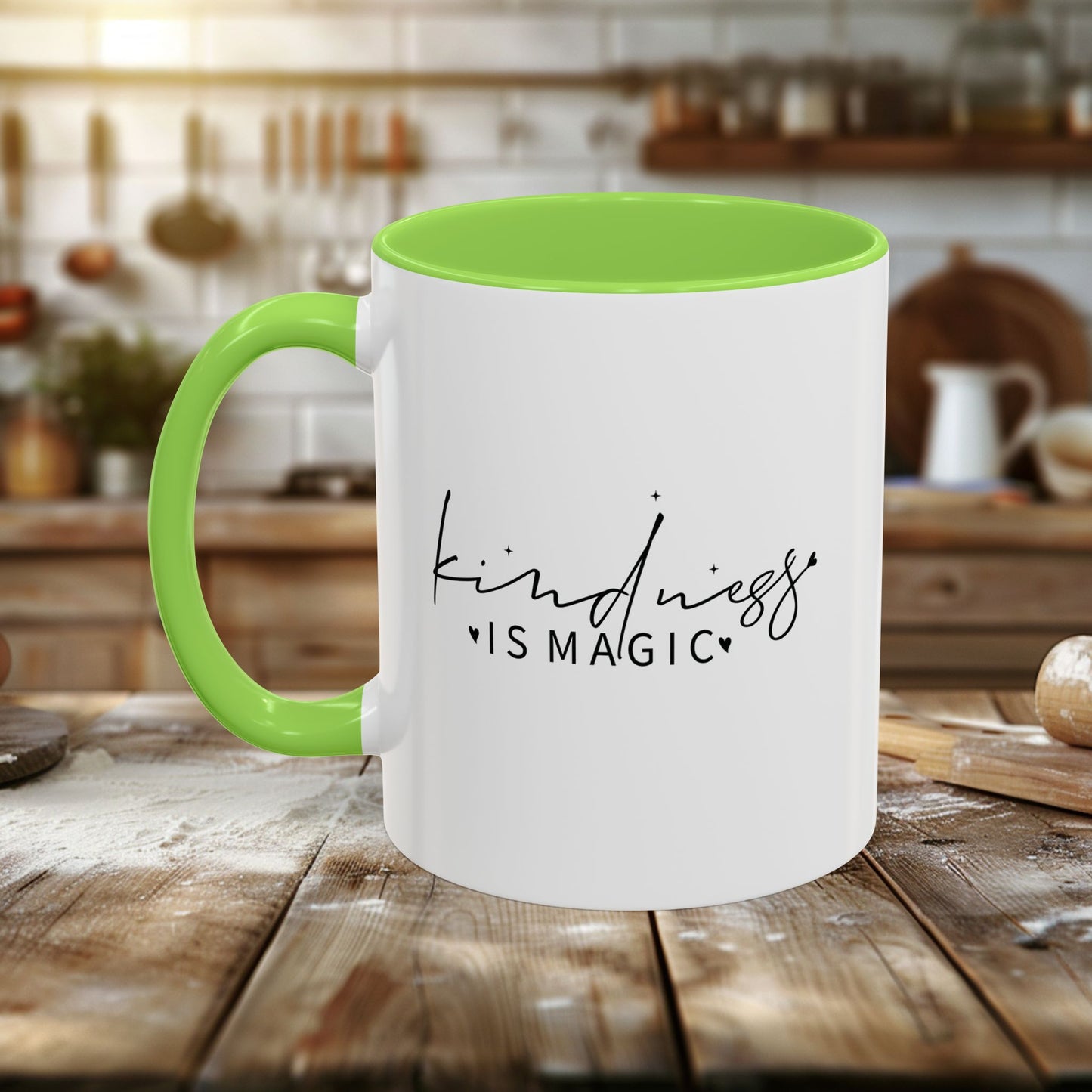 copy of colorful mugs (11oz, 15oz) - kindness is magic - whimsical positive quote