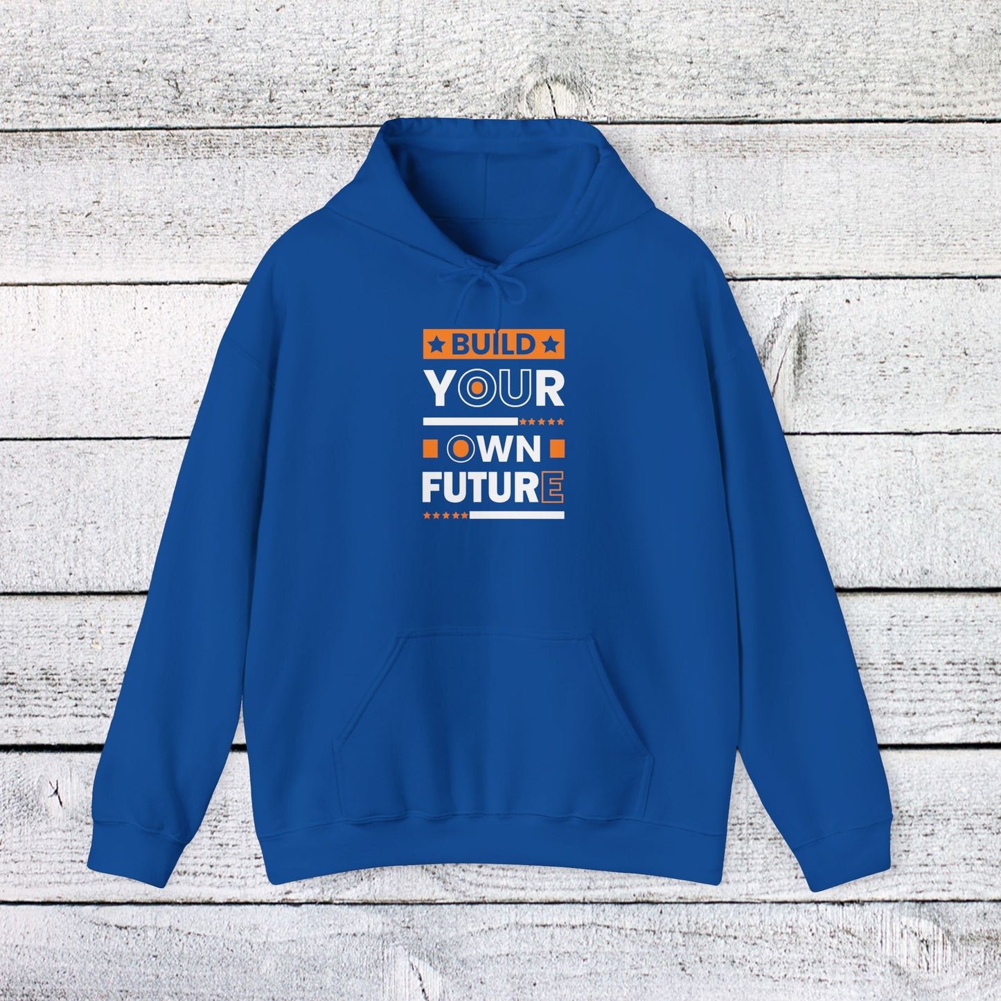 unisex heavy blend™ hooded sweatshirt - build your own future - empowerment message