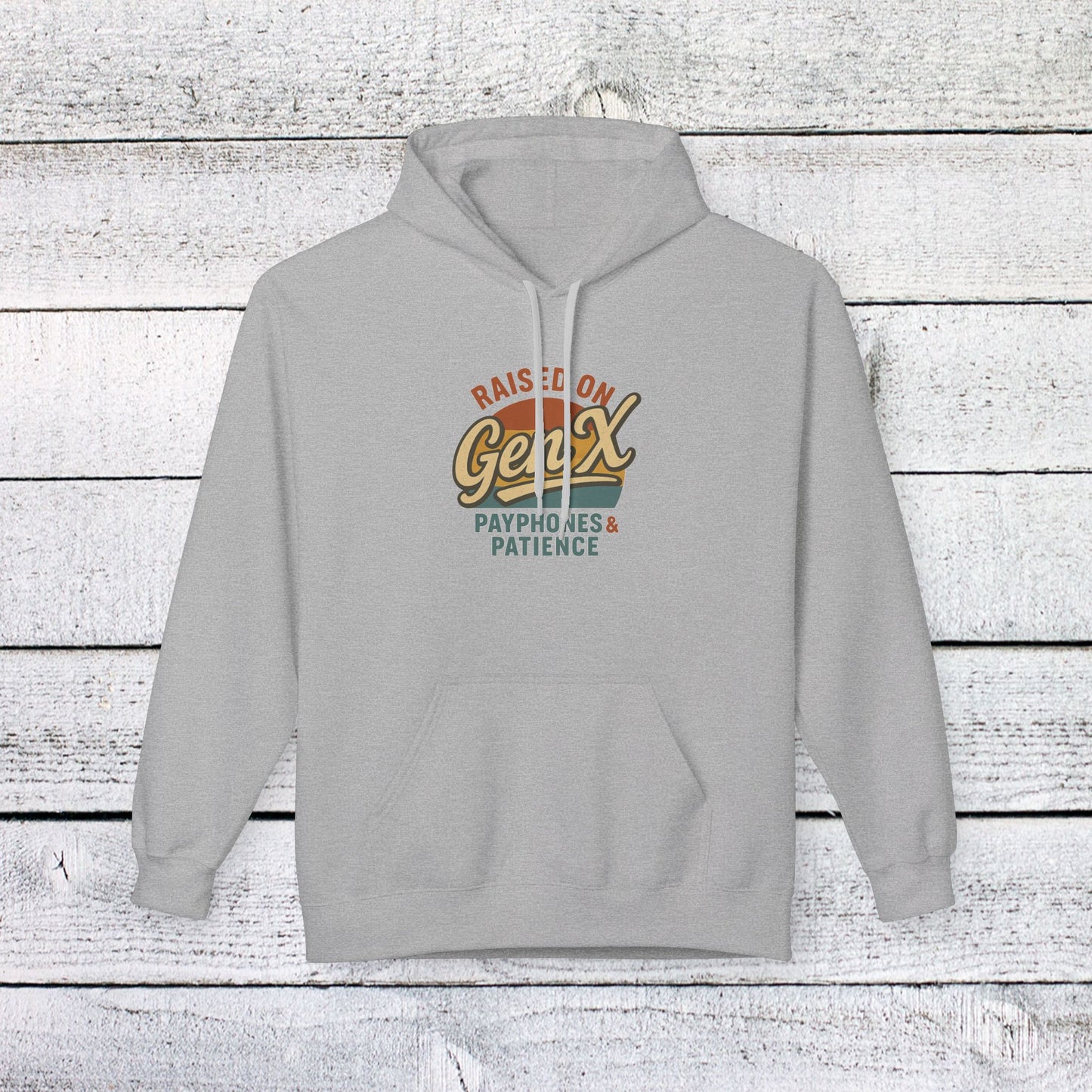 unisex softstyle hoodie - raised on gen x design