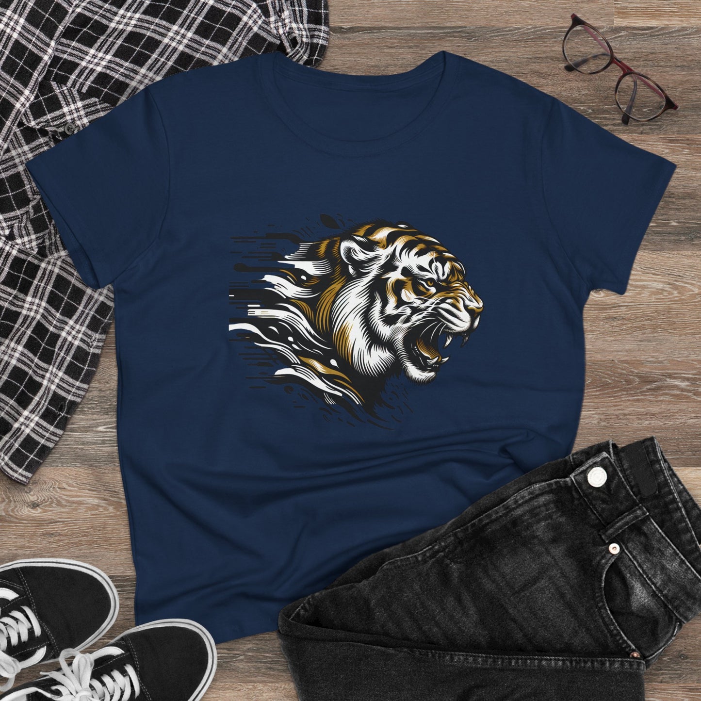 fierce tiger graphic cotton tee