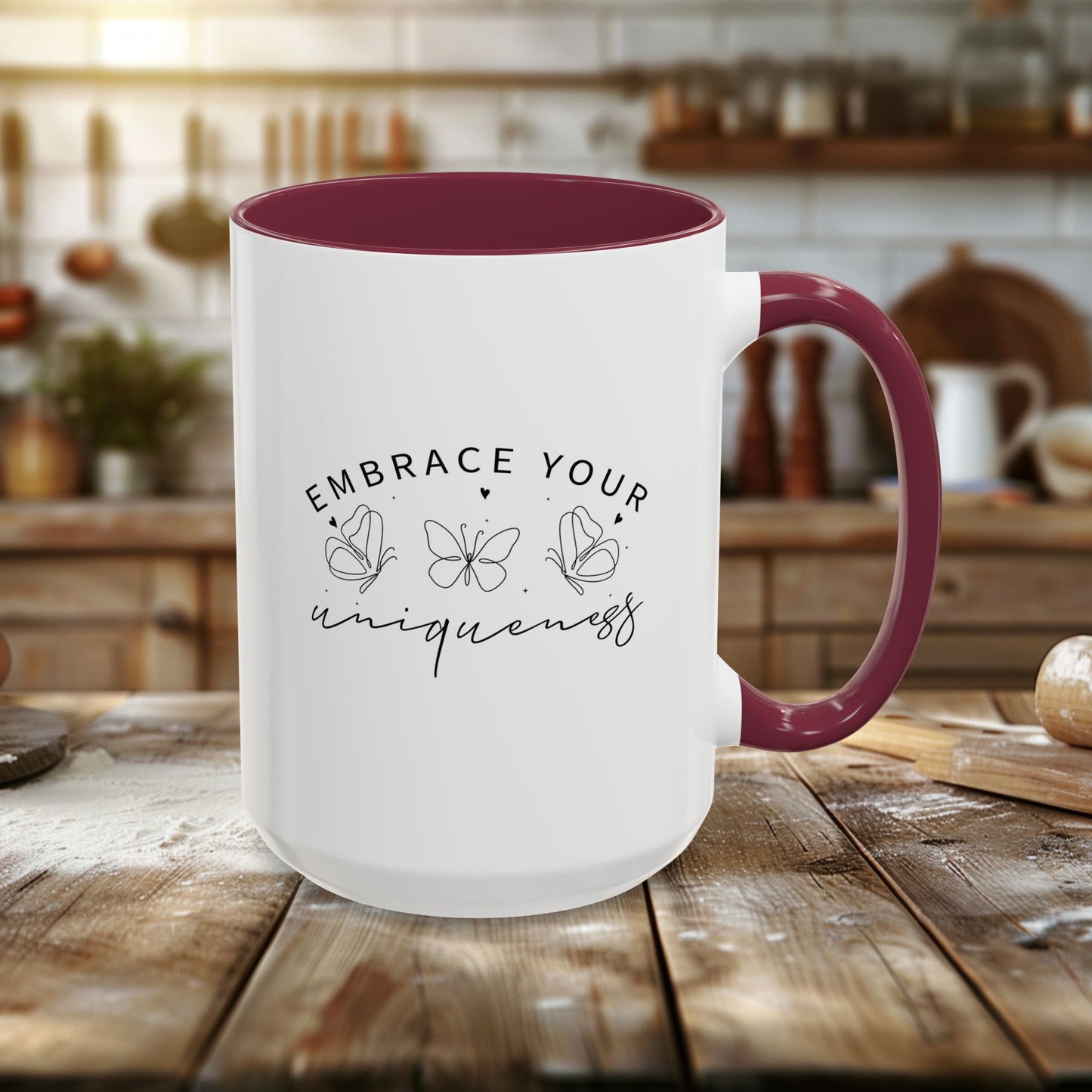 colorful mugs (11oz, 15oz) - embrace your uniqueness - individuality affirmation