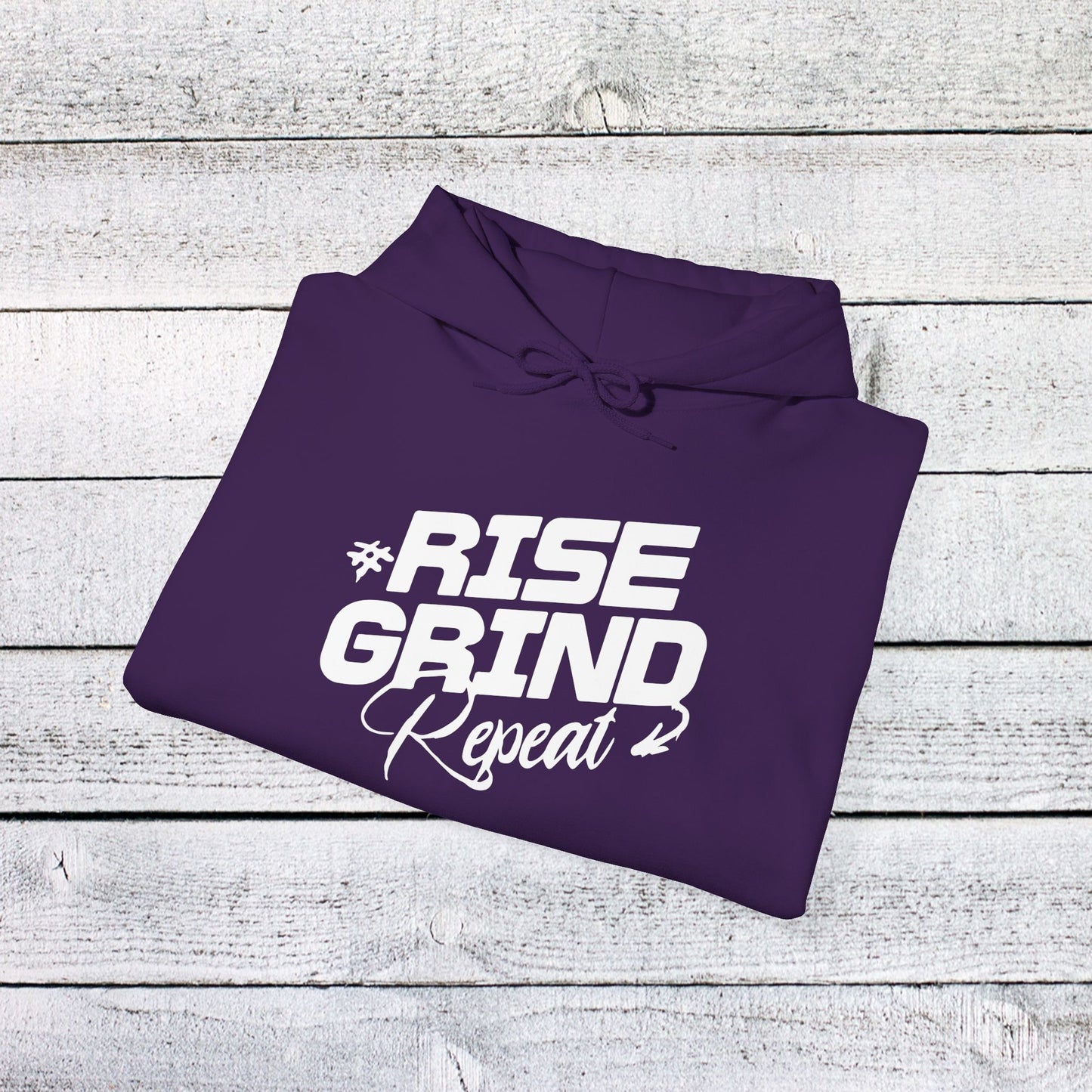 unisex heavy blend™ hooded sweatshirt - rise, grind, repeat - hustle daily motivation
