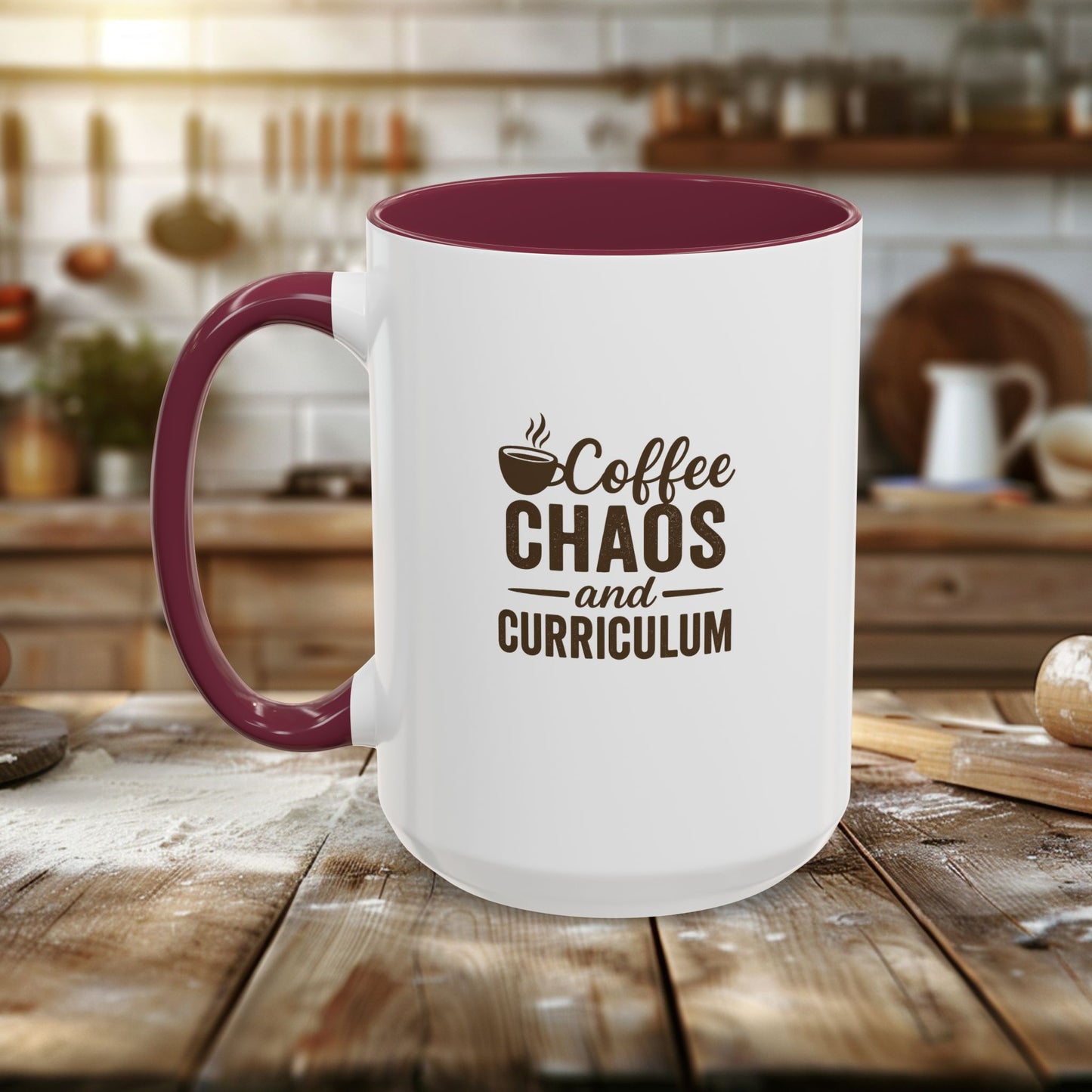 colorful coffee mug - perfect for teachers | teachers with attitude | coffee chaos and curriculum