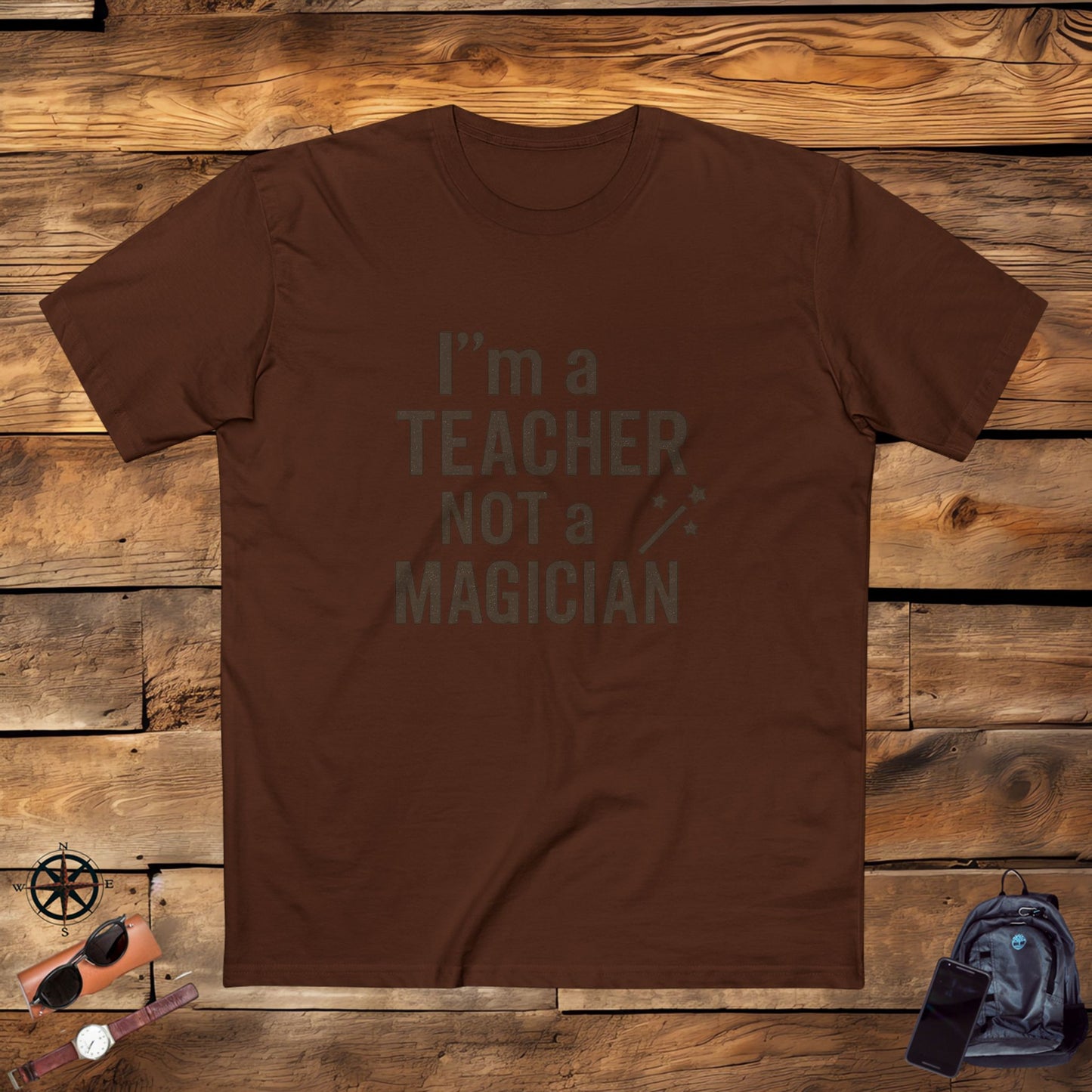 men's stable tee - i'm a teacher not a magician. teachers with attitude.