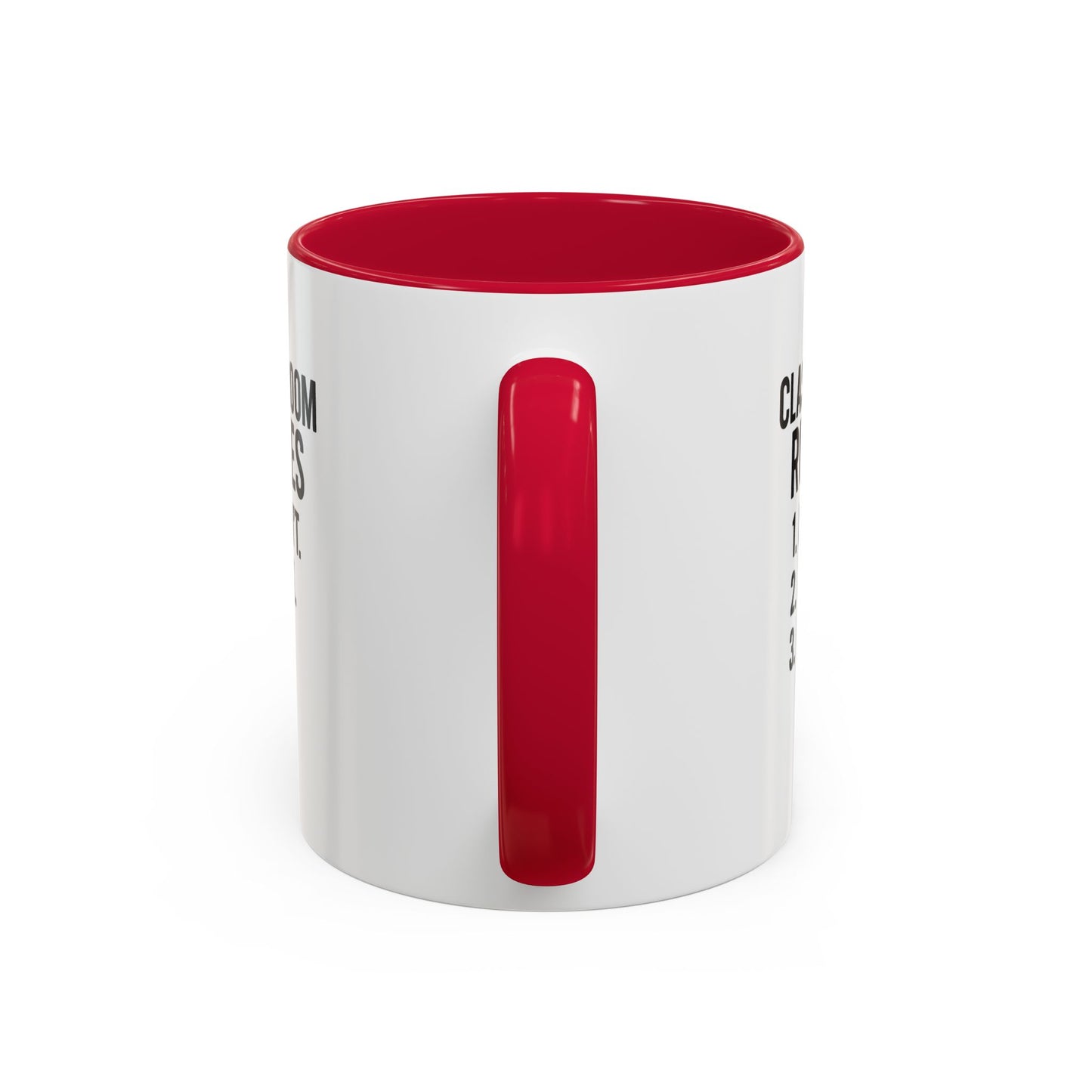 colorful classroom rules mug - perfect for teachers and students. teachers with attitude.