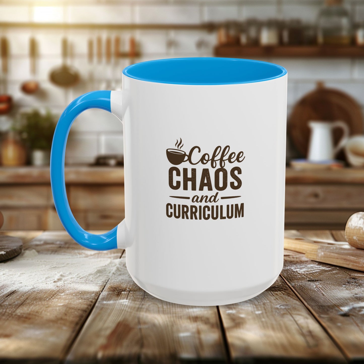 colorful coffee mug - perfect for teachers | teachers with attitude | coffee chaos and curriculum