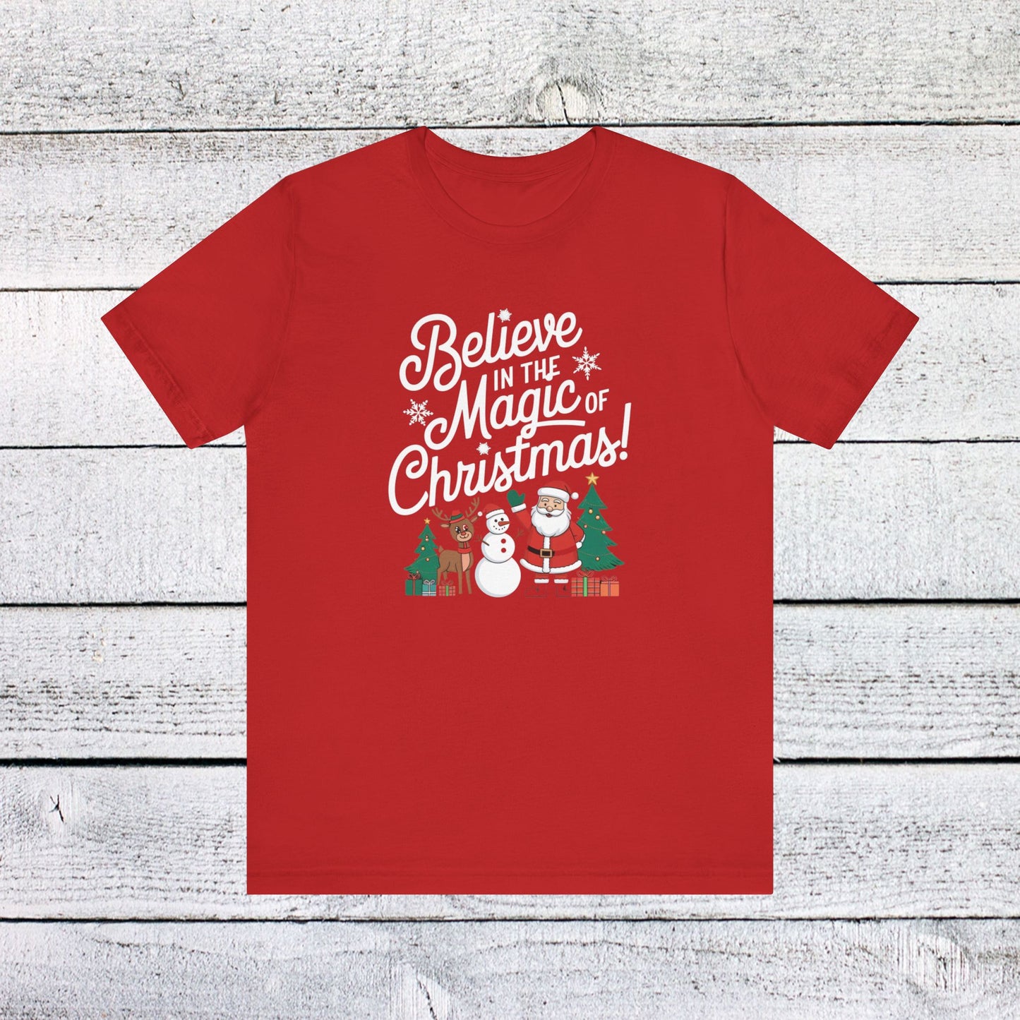 men & women christmas t-shirt. magic of christmas. unisex christmas t-shirt.