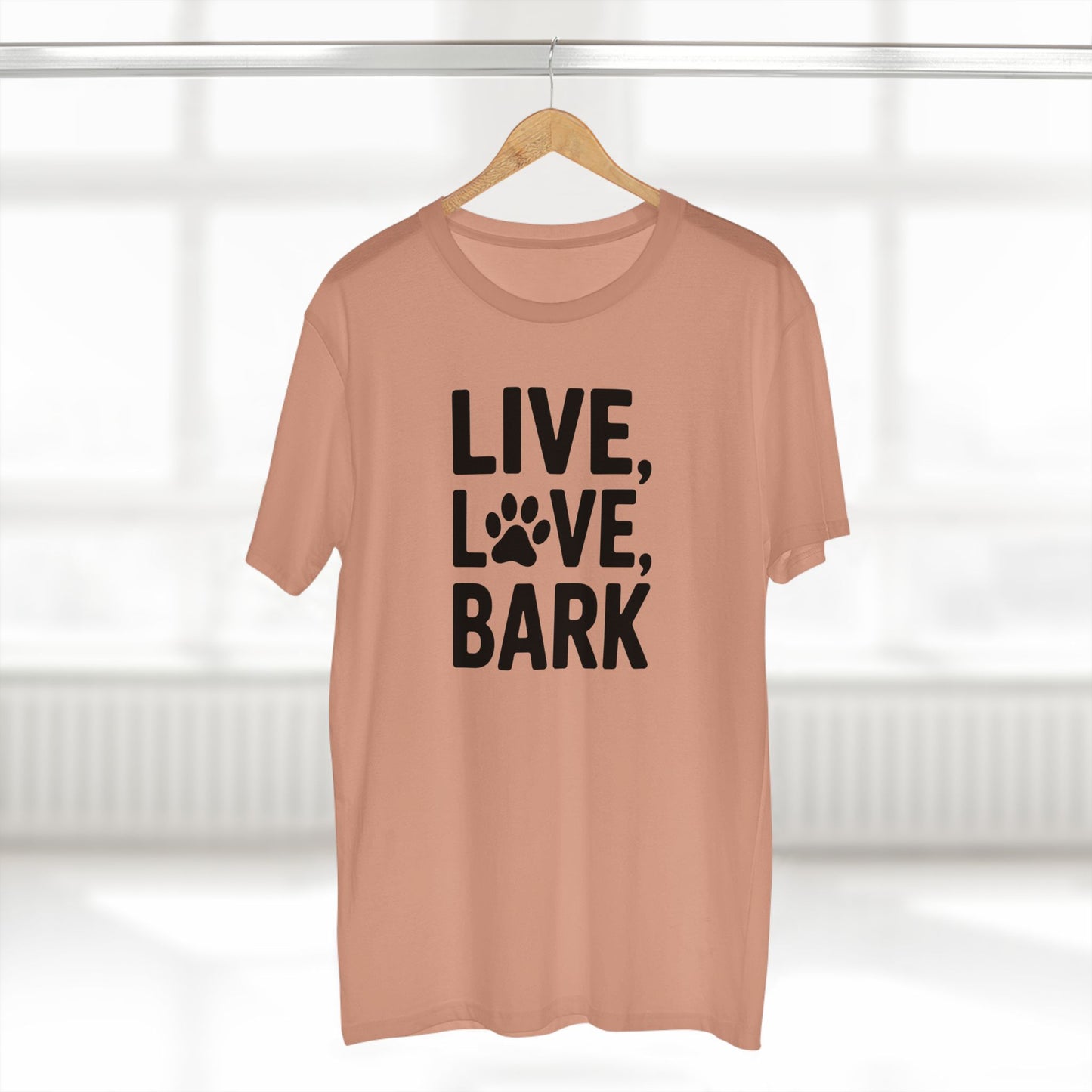 adult staple tee - live love bark | funny dog lover gift | cute pet quote design