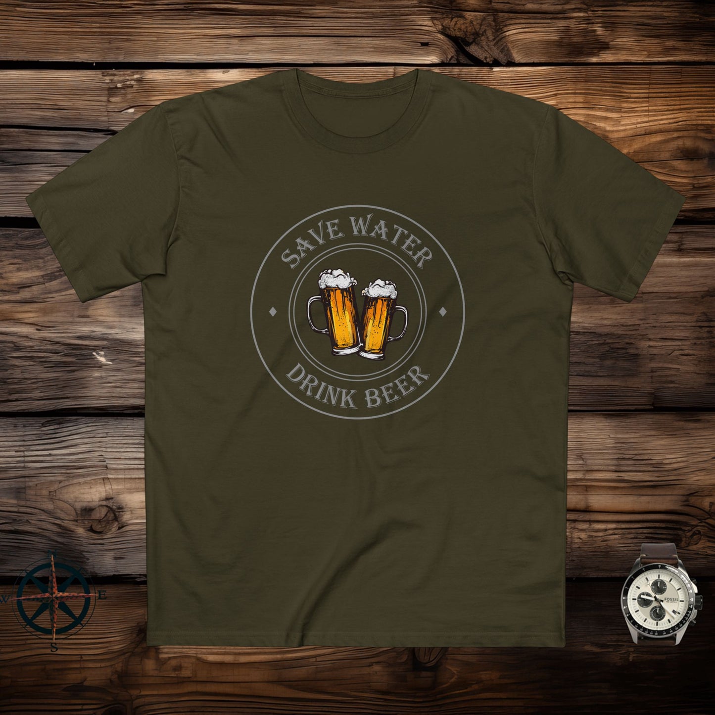 mens t-shirt - drink beer