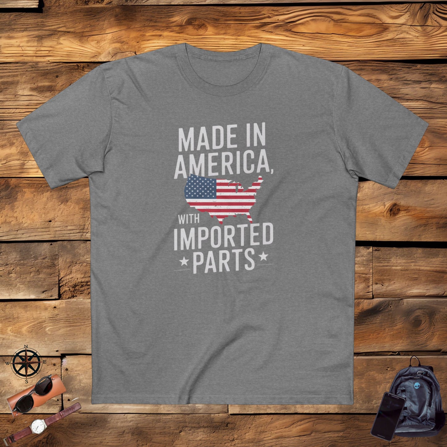 men's t-shirt funny, men's tee, men's funny gift, made in america with imported parts