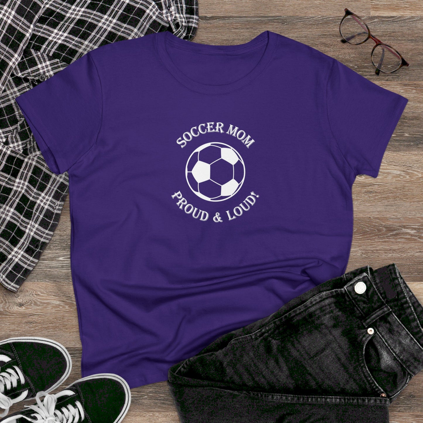 womens t-shirt - soccer mom