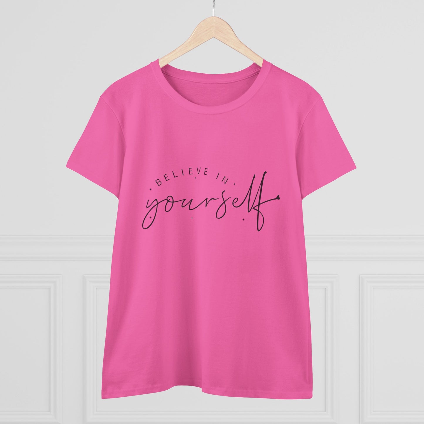 women's cotton tee: believe in yourself design