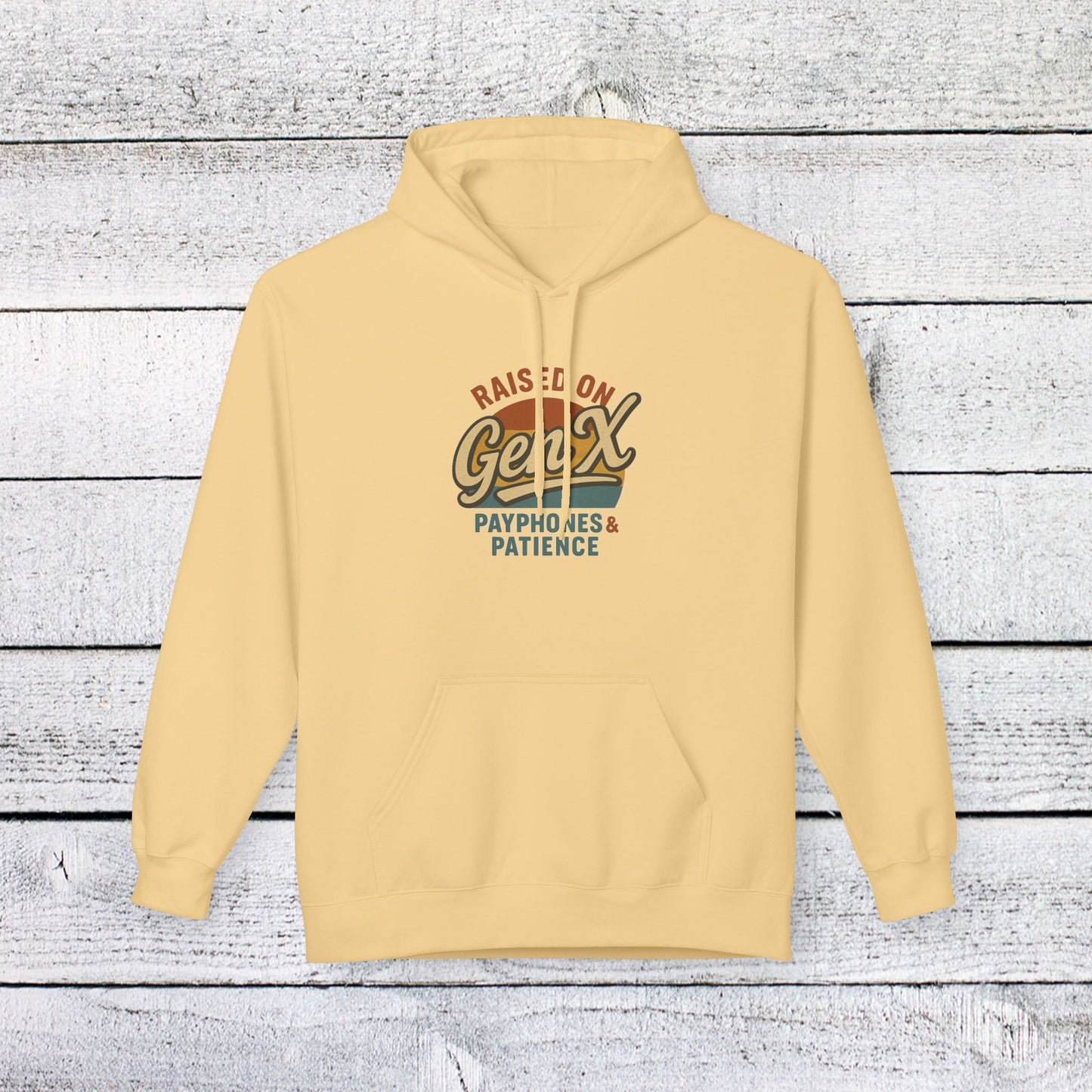 unisex softstyle hoodie - raised on gen x design