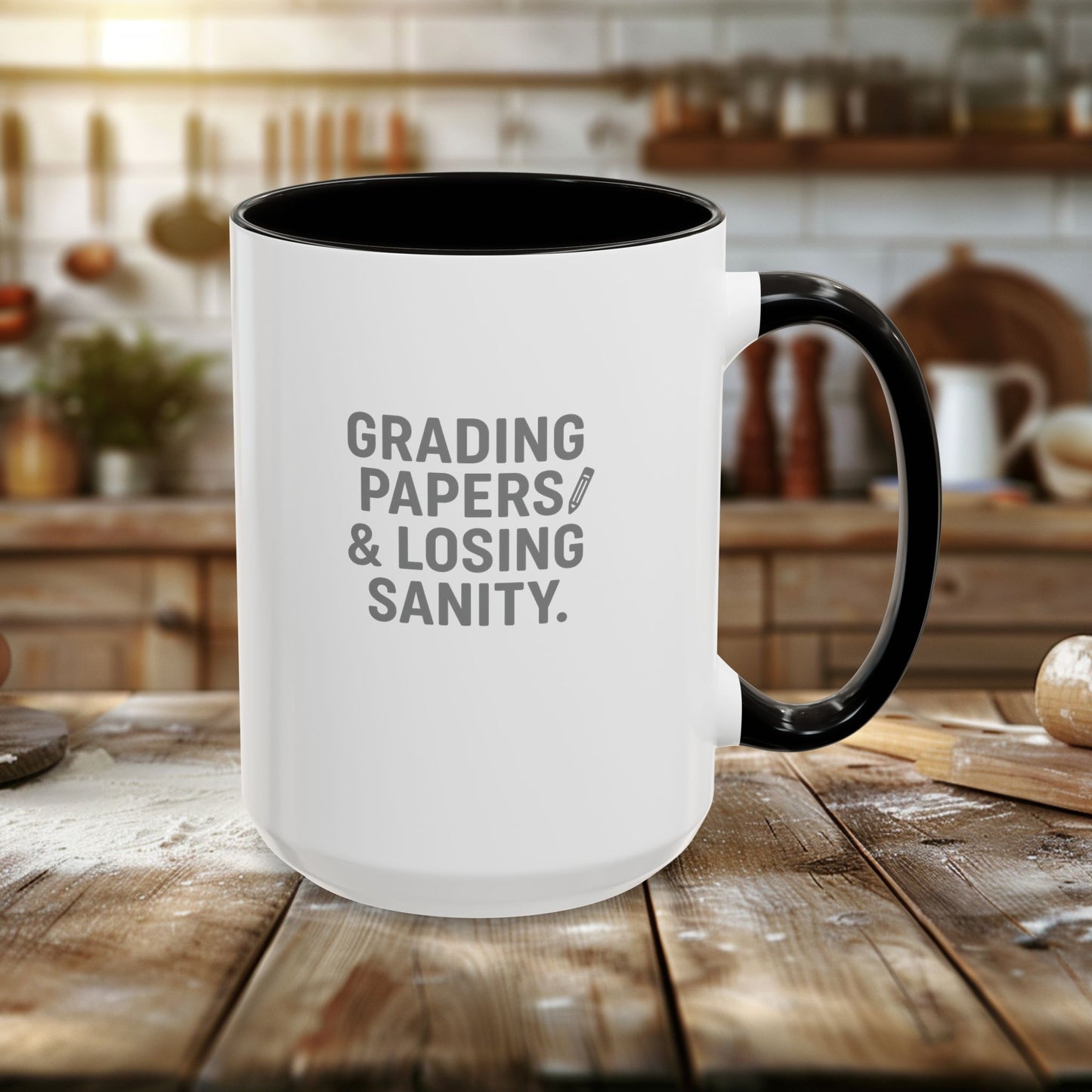 colorful grading papers & losing sanity mug – perfect gift for teachers. teachers with attitude.
