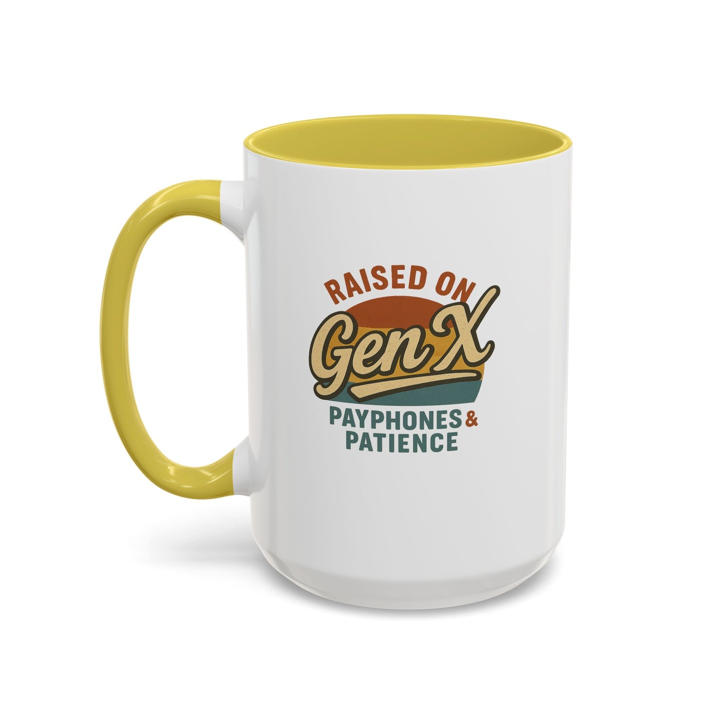 colorful 'raised on gen x' mug - perfect gift for nostalgic coffee lovers