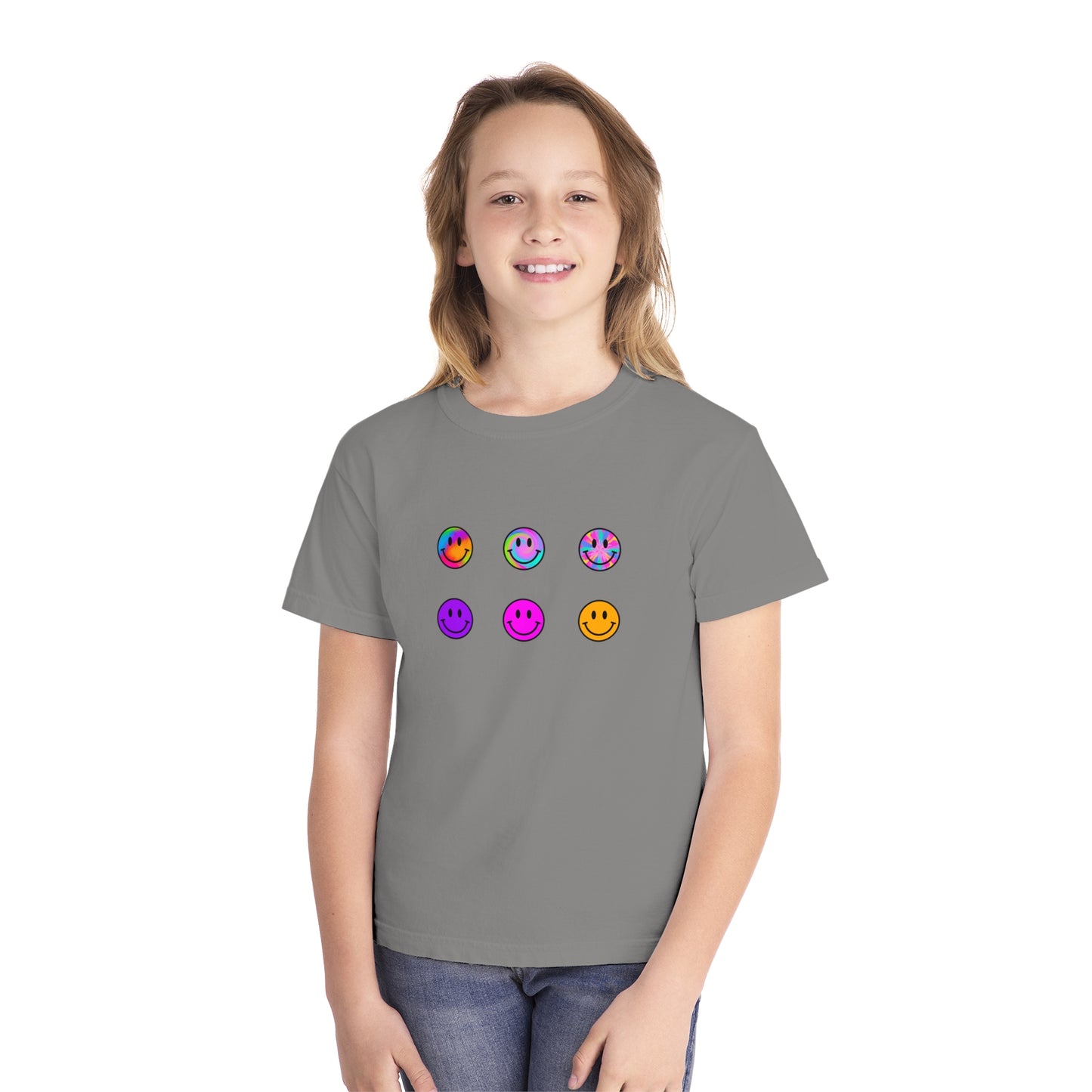 youth t-shirt - smiley faces