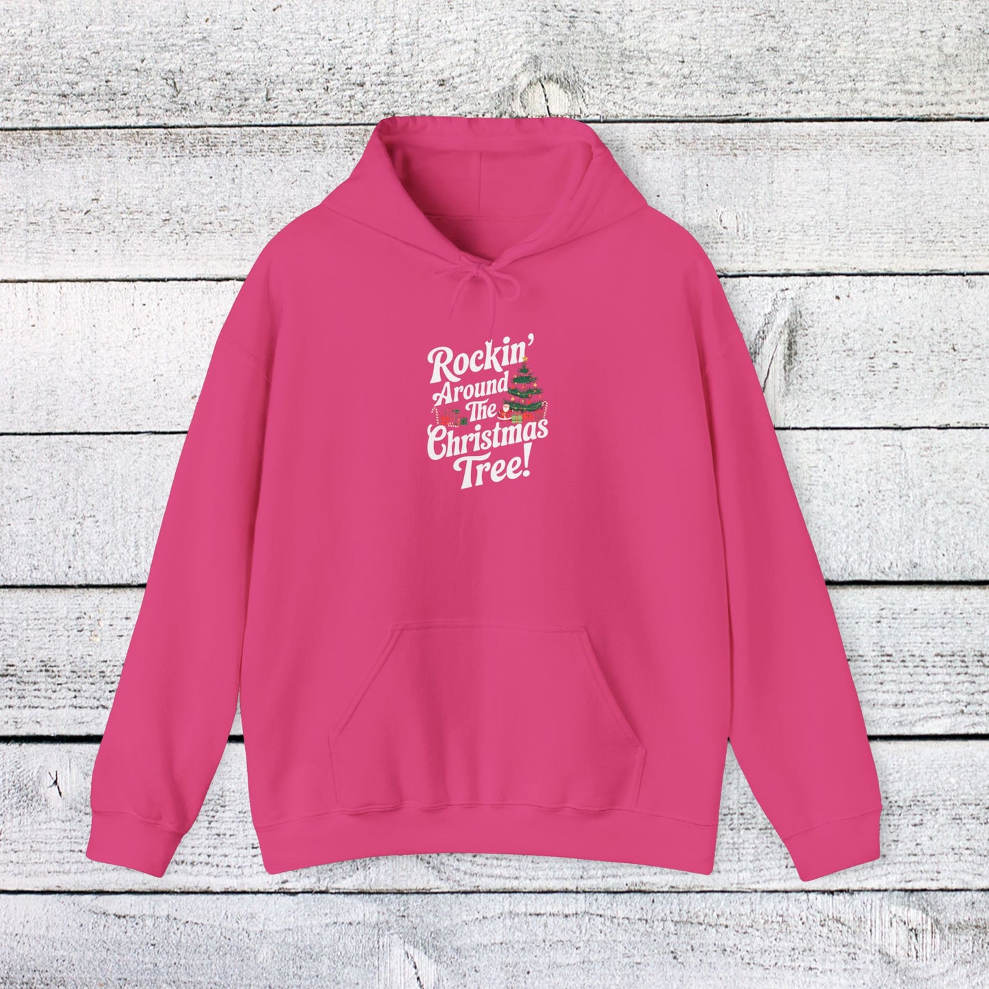 men's and women's christmas sweatshirt. rocking around the christmas tree. unisex christmas sweatshirt.