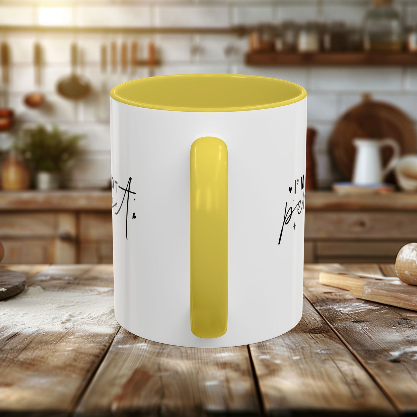 colorful mugs (11oz, 15oz) - i’m not perfect - self-acceptance quote