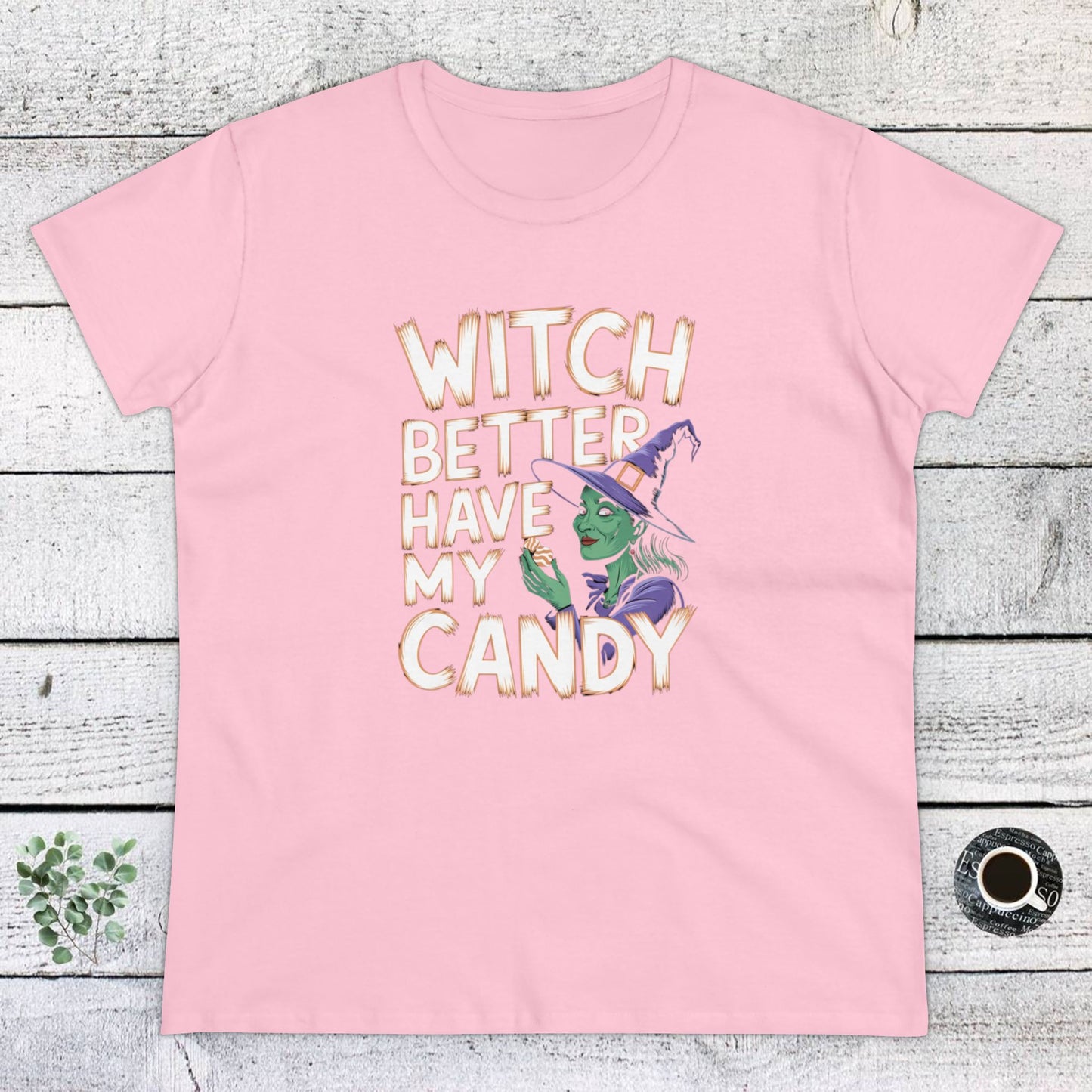 women's t-shirt, women's tee, women's halloween, funny gift, witch!