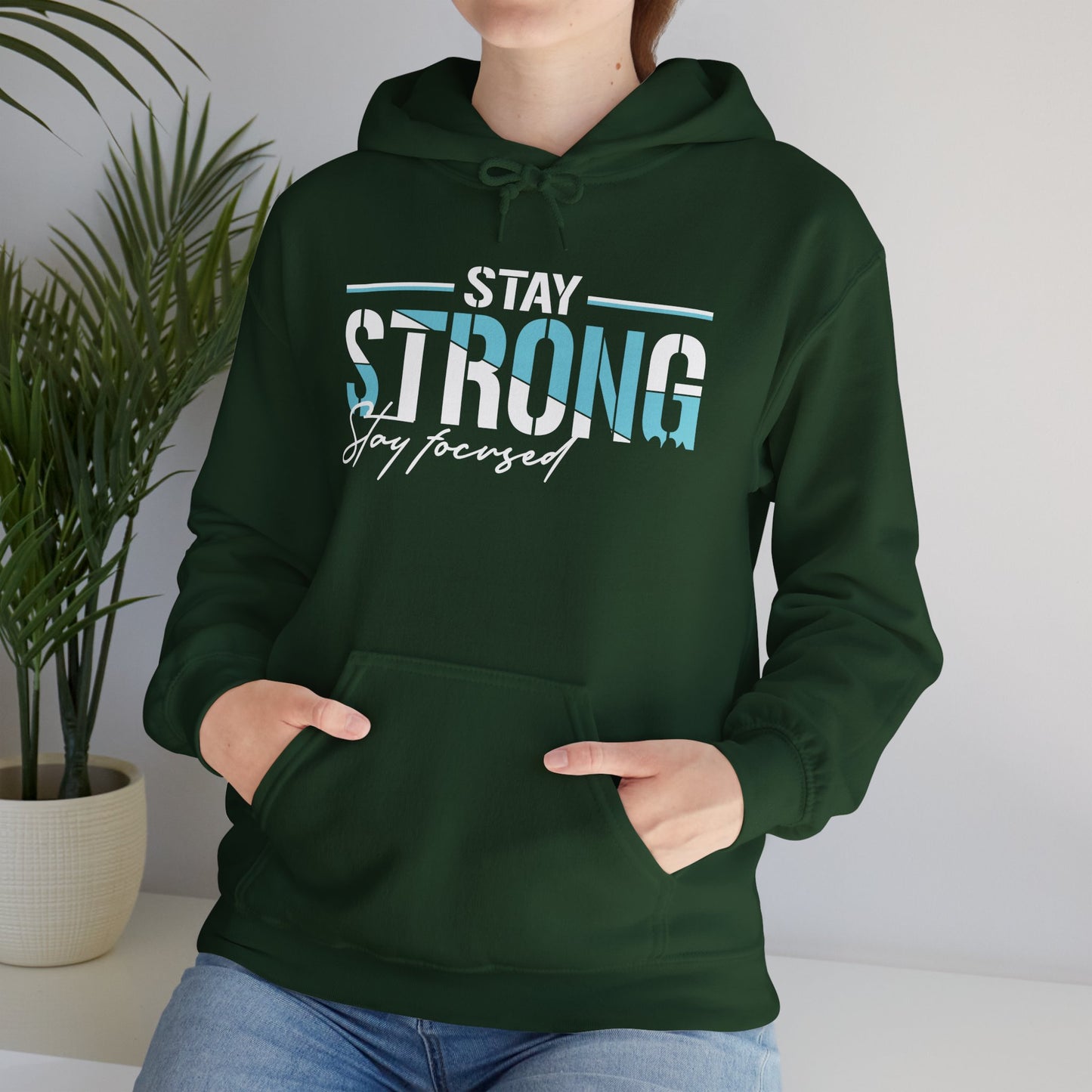 unisex heavy blend™ hooded sweatshirt - stay strong - simple motivation design