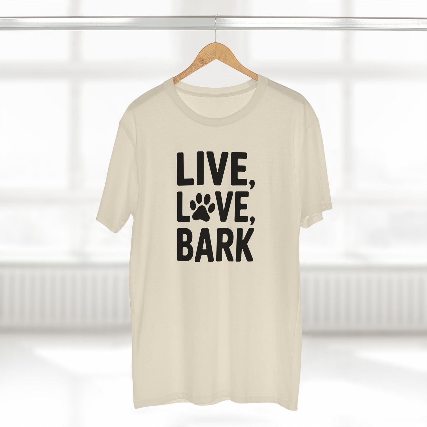 adult staple tee - live love bark | funny dog lover gift | cute pet quote design